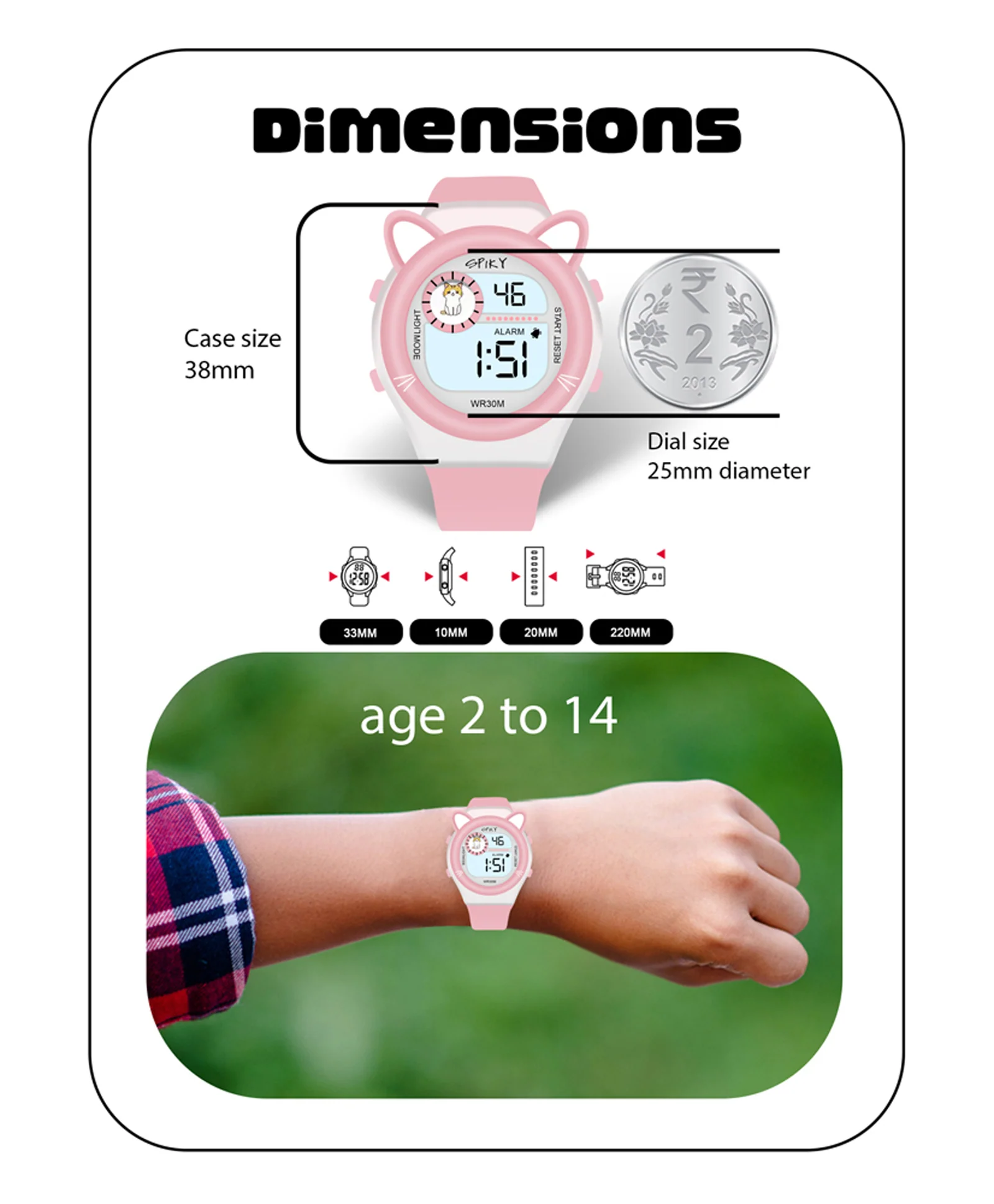 Spiky Eva26 Fun Digital Watch for Kids - Image 35