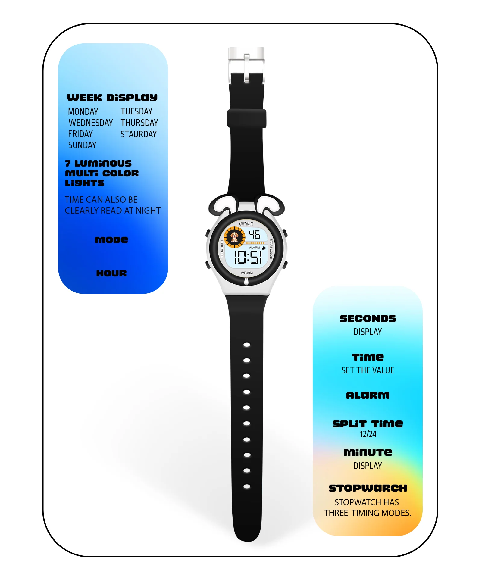 Spiky Eva26 Fun Digital Watch for Kids - Image 6