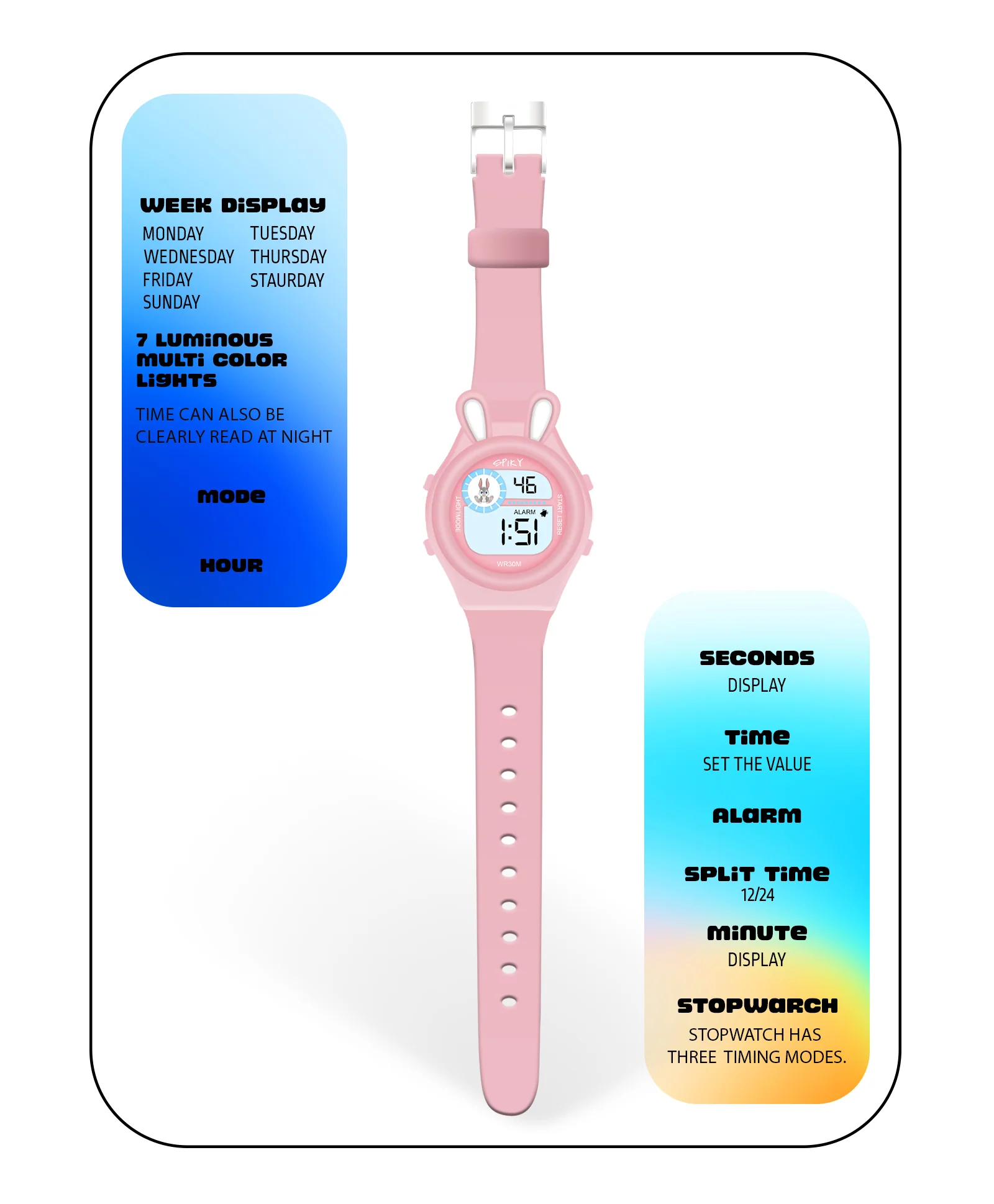 Spiky Eva26 Fun Digital Watch for Kids - Image 18