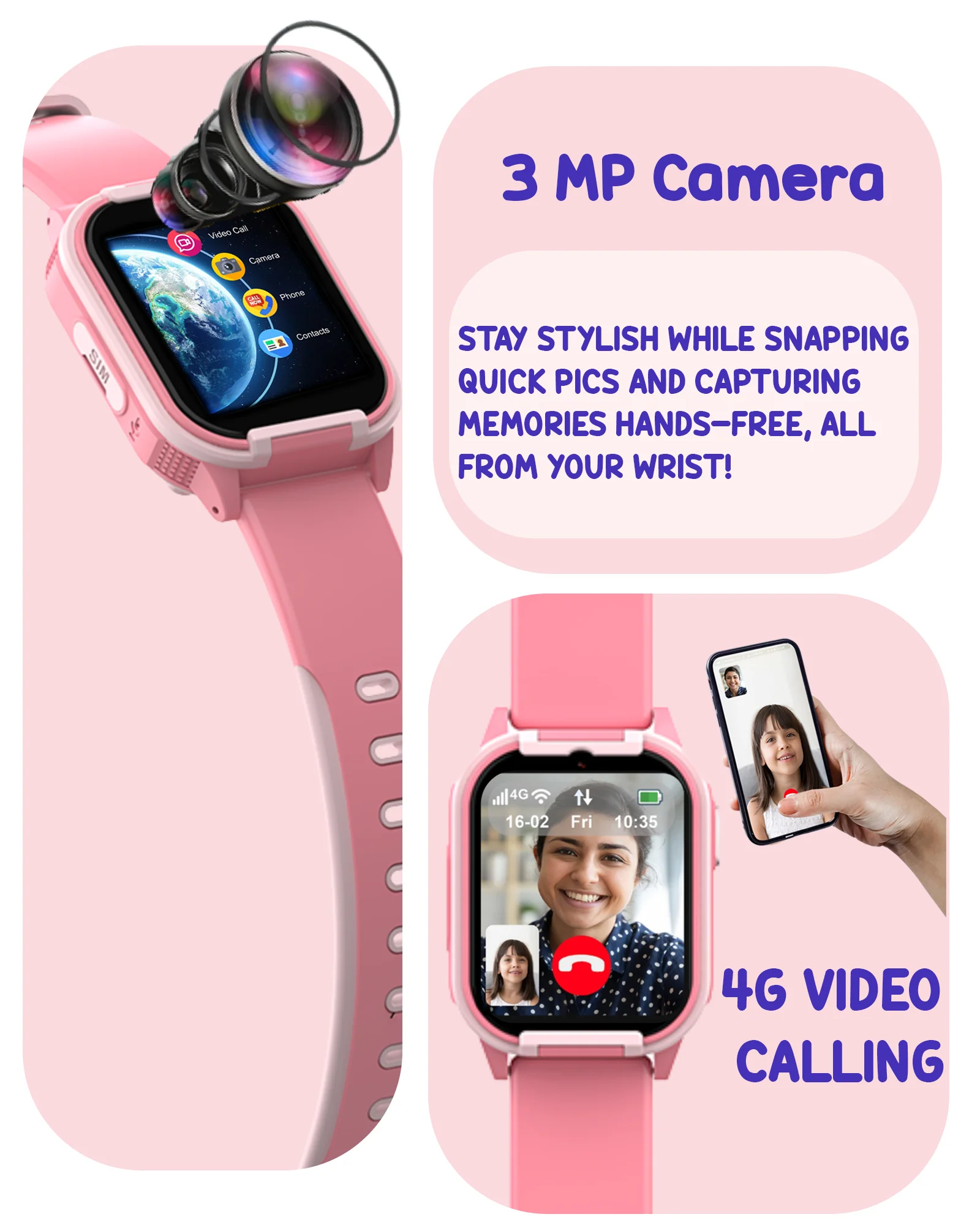 Spiky Gnome 4G Video Calling Smartwatch for Kids with Multi UI - Image 17