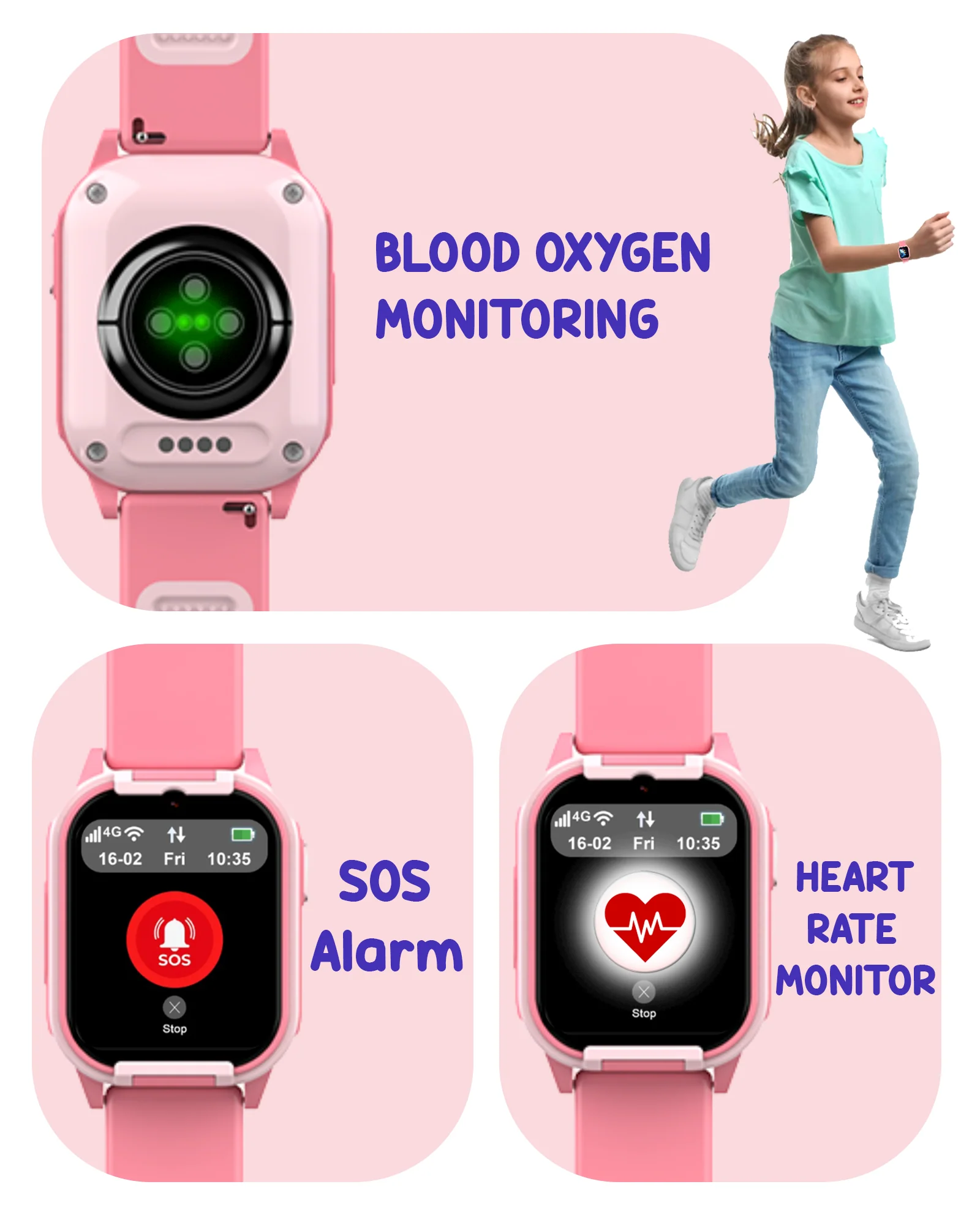 Spiky Gnome 4G Video Calling Smartwatch for Kids with Multi UI - Image 18