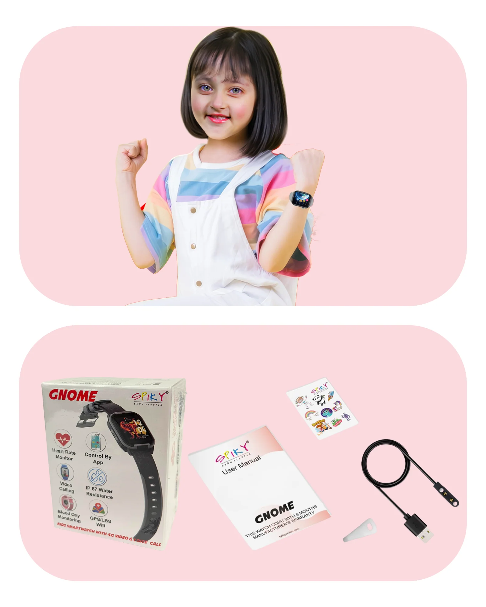 Spiky Gnome 4G Video Calling Smartwatch for Kids with Multi UI - Image 7