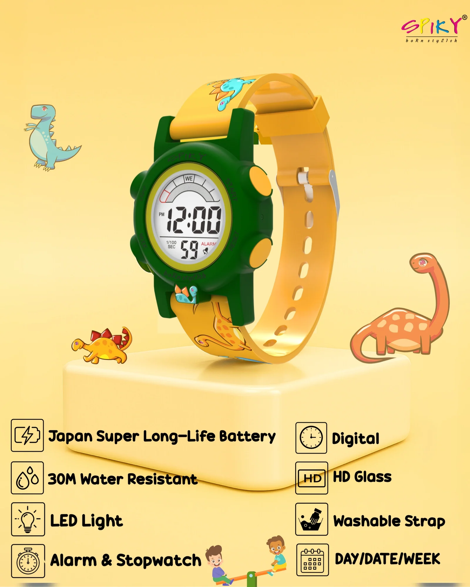 Spiky Multi-functional Digital Sports Watch for Kids Boys and Girls - Image 31