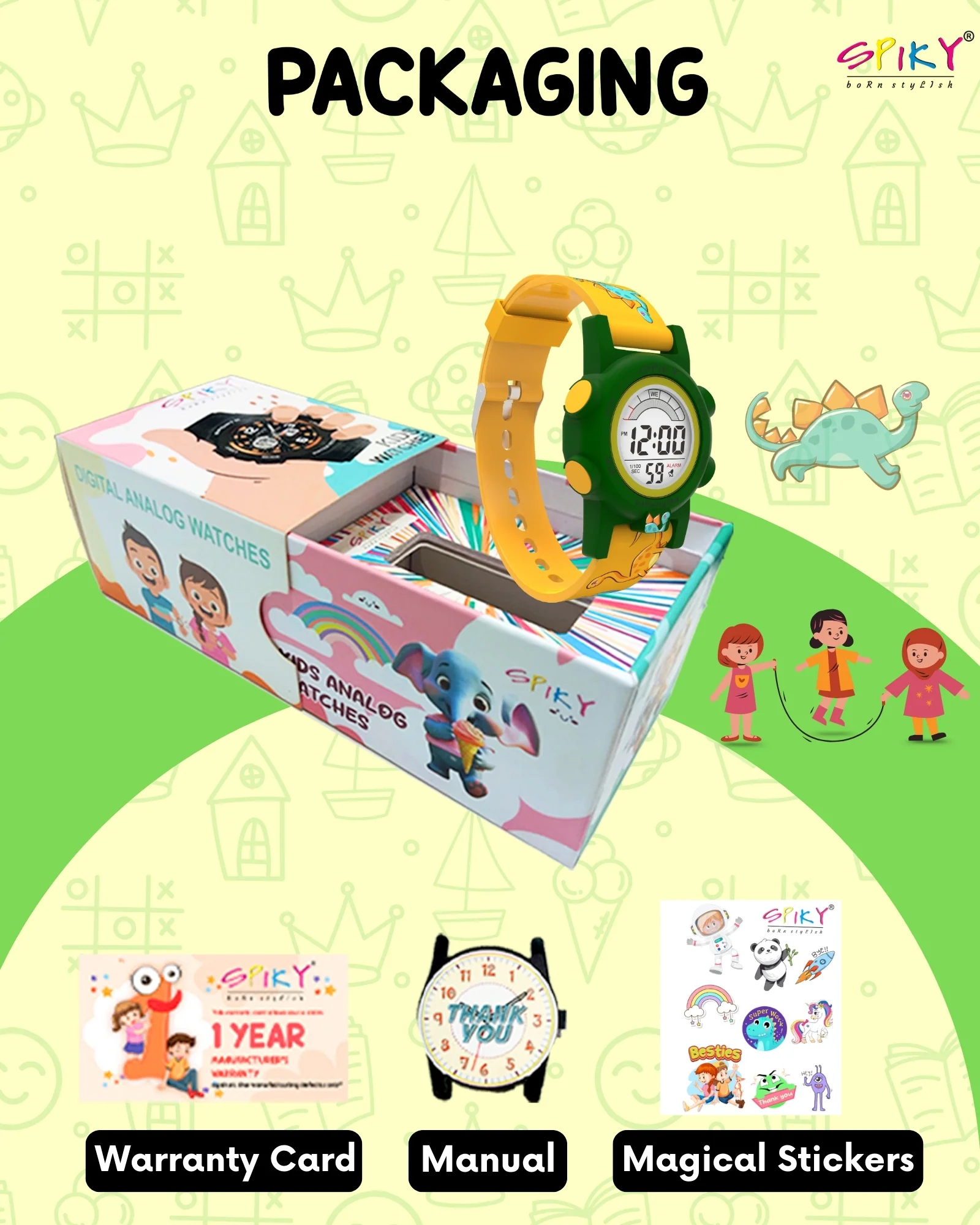 Spiky Multi-functional Digital Sports Watch for Kids Boys and Girls - Image 35