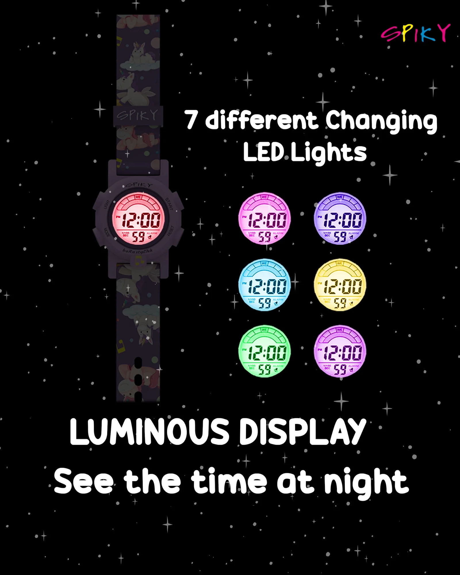 Spiky Multi-functional Digital Sports Watch for Kids Boys and Girls - Image 23