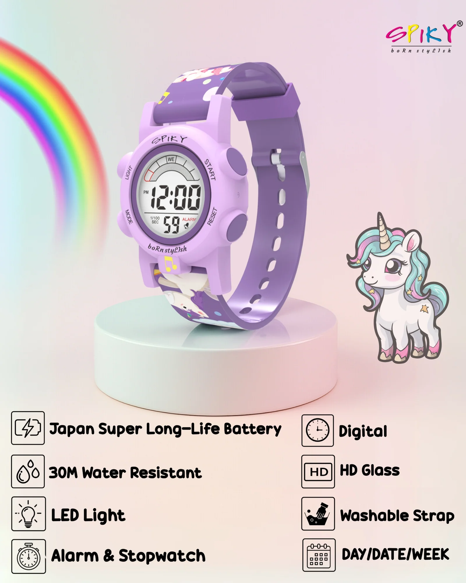 Spiky Multi-functional Digital Sports Watch for Kids Boys and Girls - Image 24