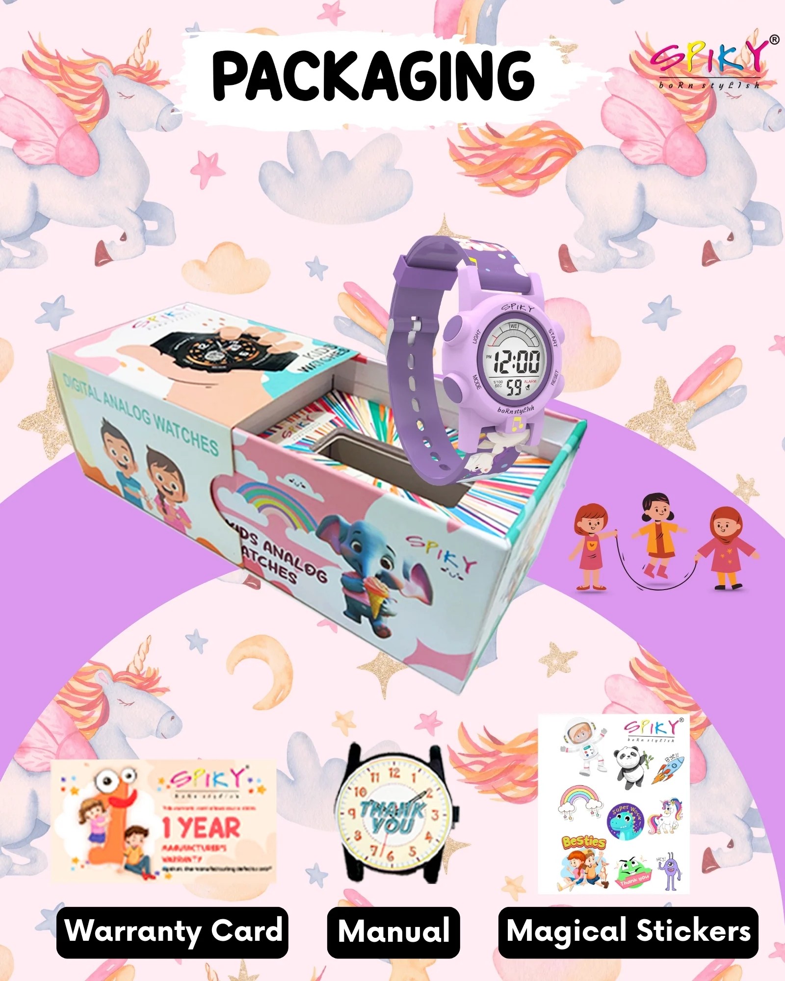 Spiky Multi-functional Digital Sports Watch for Kids Boys and Girls - Image 28