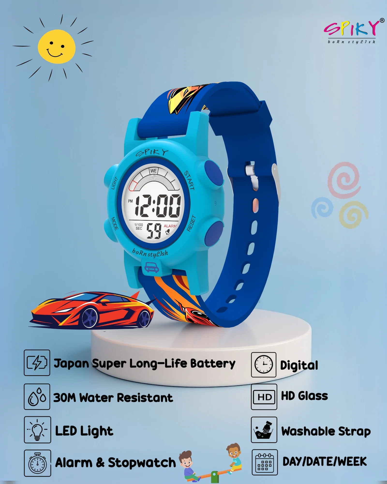 Spiky Multi-functional Digital Sports Watch for Kids Boys and Girls - Image 10