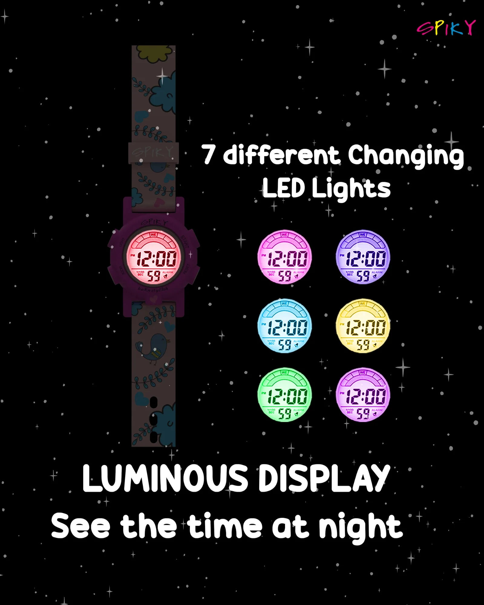 Spiky Multi-functional Digital Sports Watch for Kids Boys and Girls - Image 16