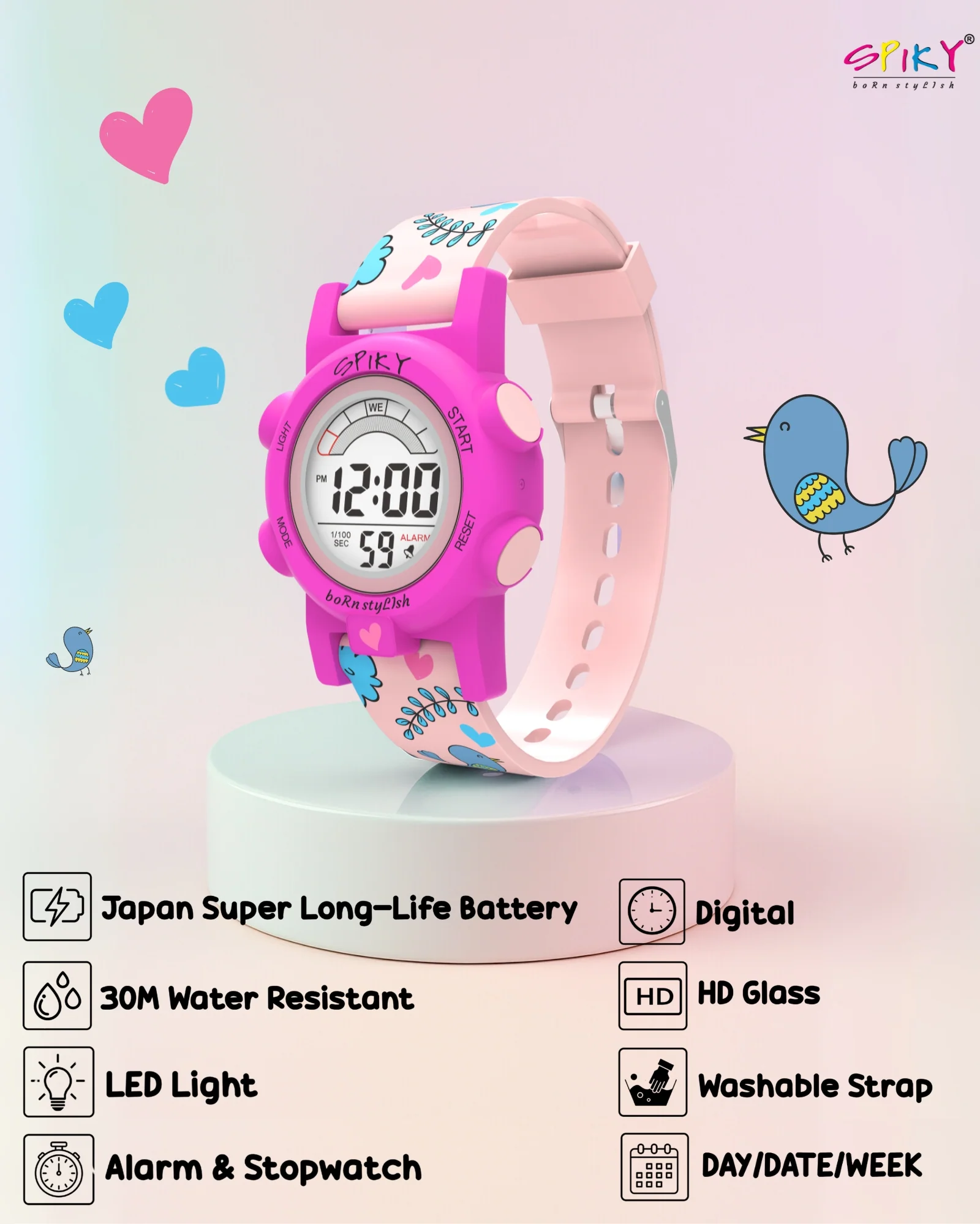 Spiky Multi-functional Digital Sports Watch for Kids Boys and Girls - Image 17