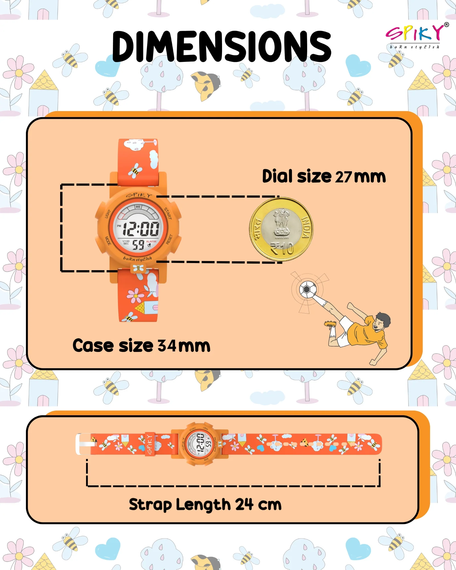 Spiky Multi-functional Digital Sports Watch for Kids Boys and Girls - Image 39