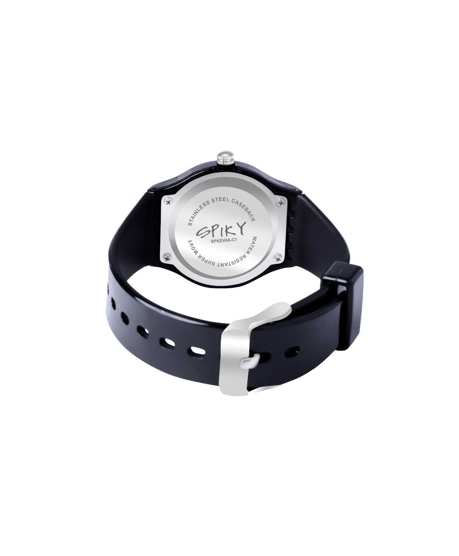 Spiky Eva4 Round Analogue Kids Watch - Black - Image 9