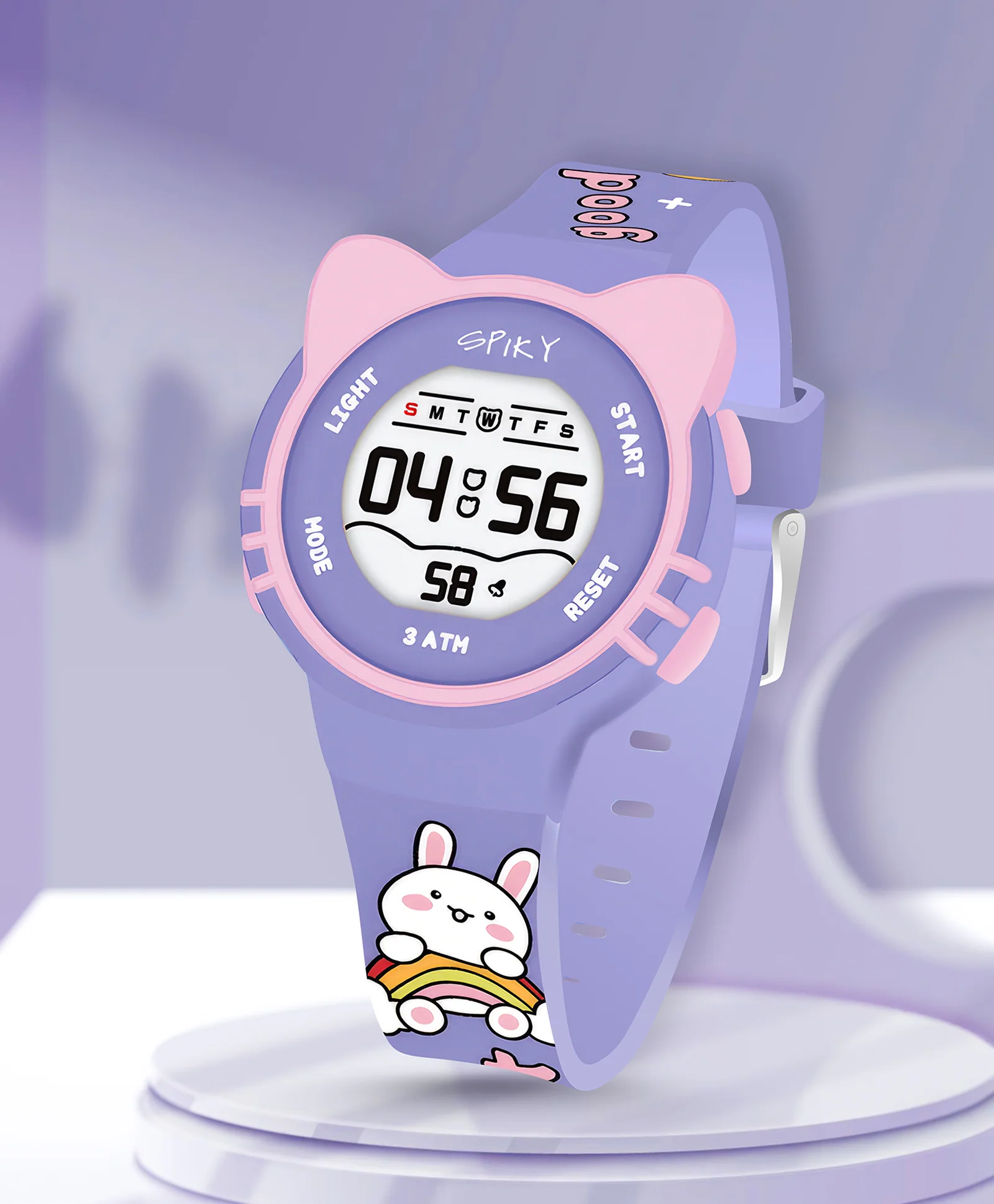 Spiky Eva17 Round Cat Shaped Digital Watch - Image 13