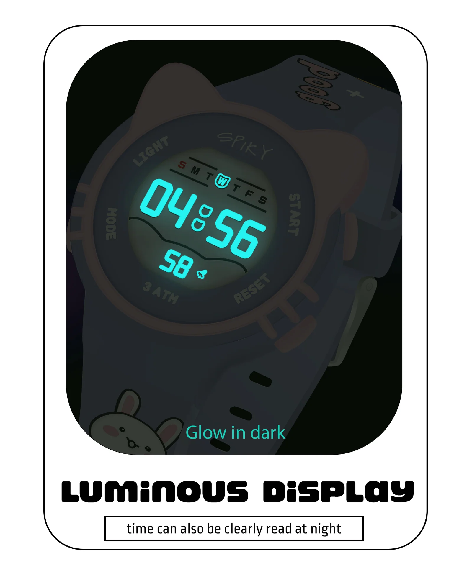 Spiky Eva17 Round Cat Shaped Digital Watch - Image 15