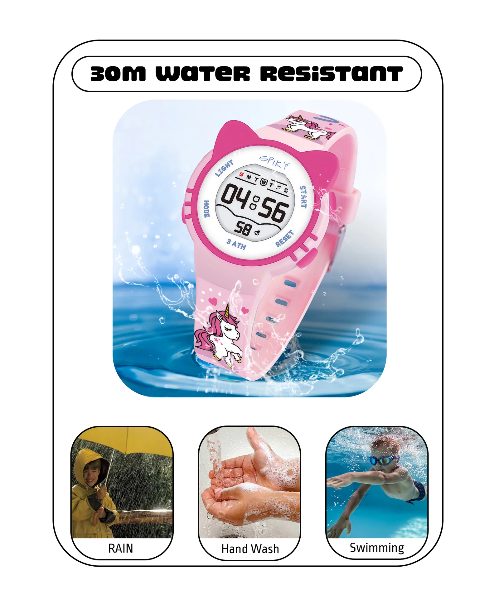 Spiky Eva17 Round Cat Shaped Digital Watch - Image 6