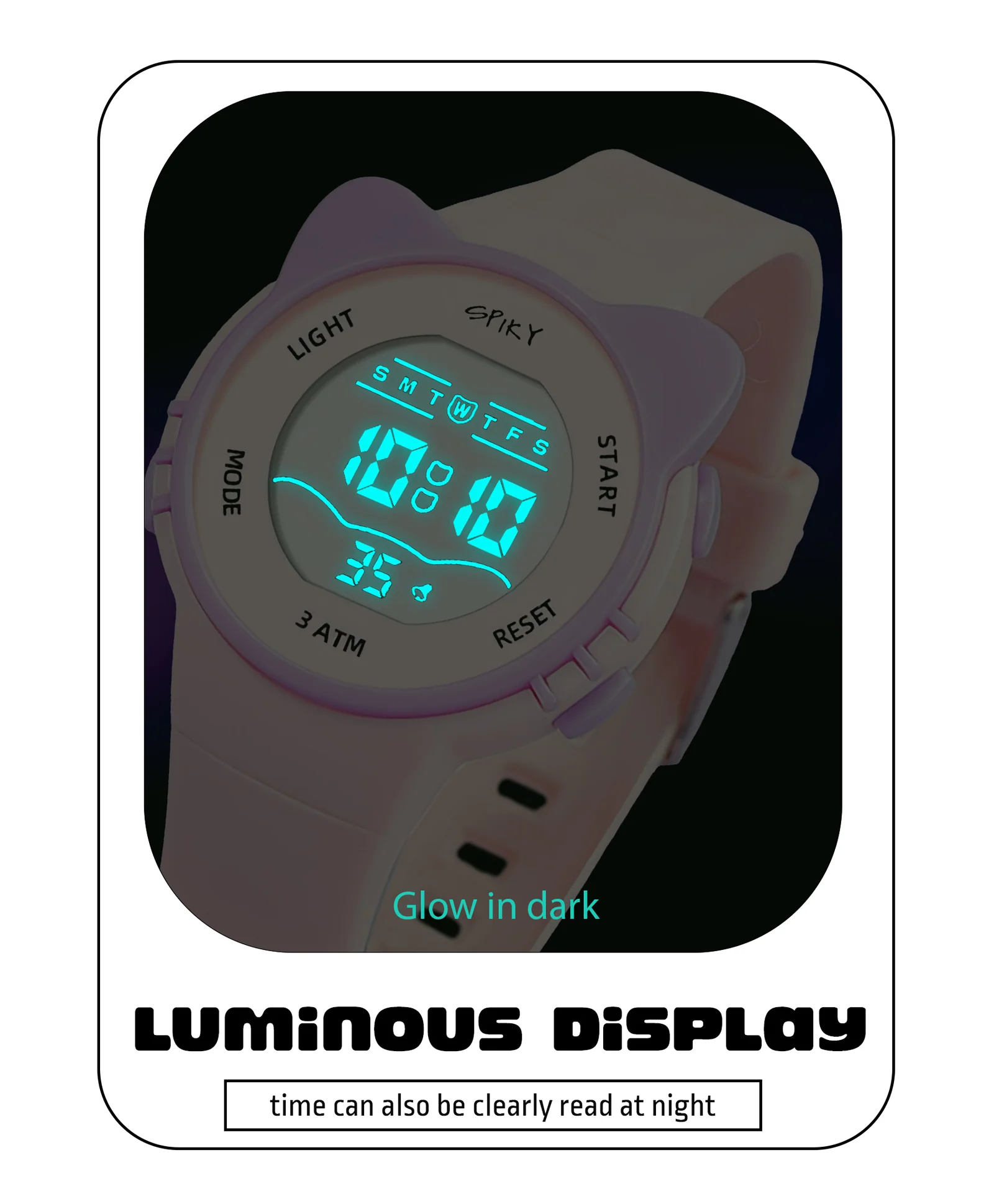 Spiky Eva12 Cat Shaped Sports Digital Watch - Image 15