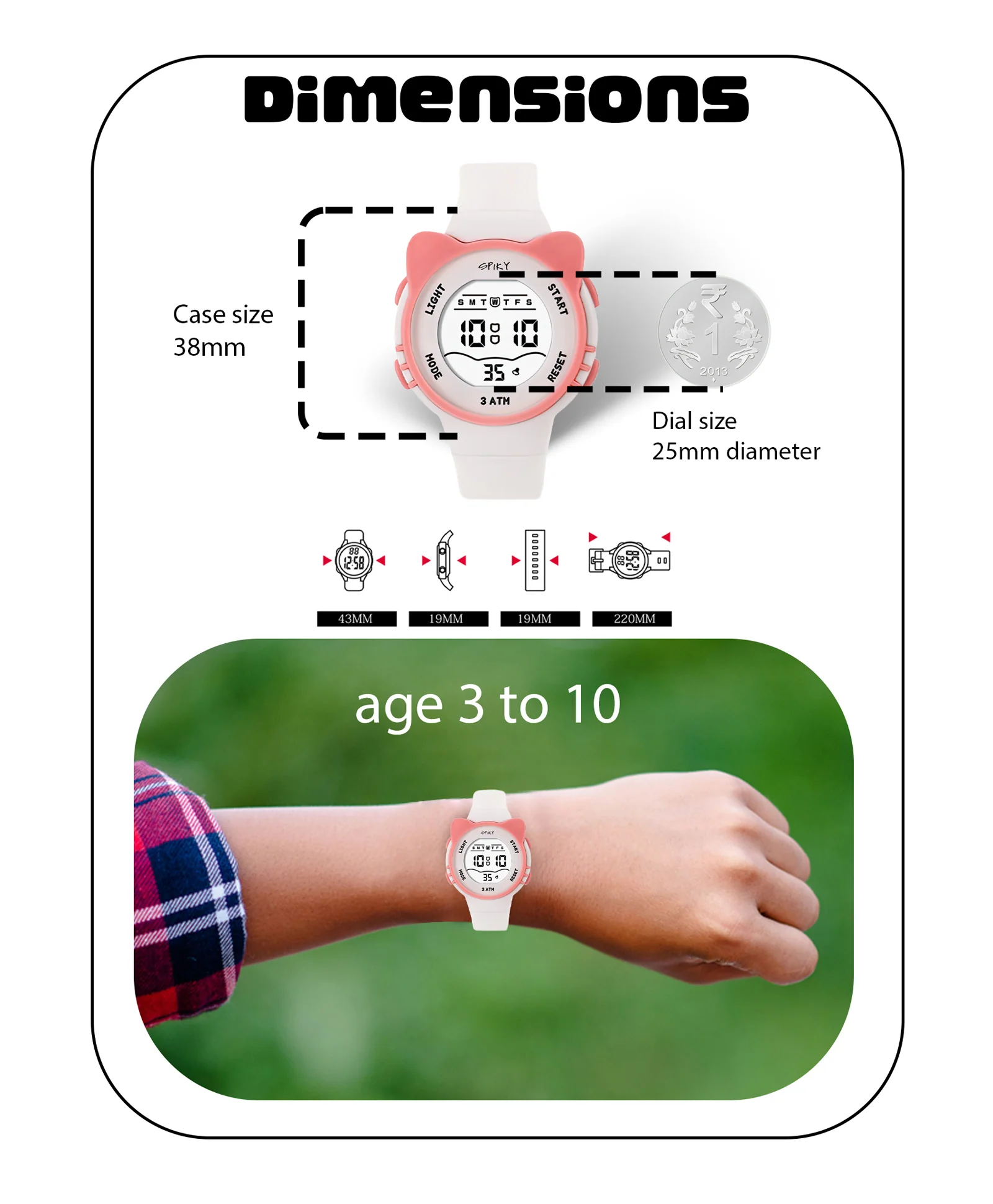 Spiky Eva12 Cat Shaped Sports Digital Watch - Image 4