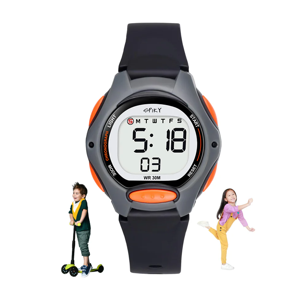 Spiky Eva2 Round Digital Kids Sports Watch - Blue - Image 13