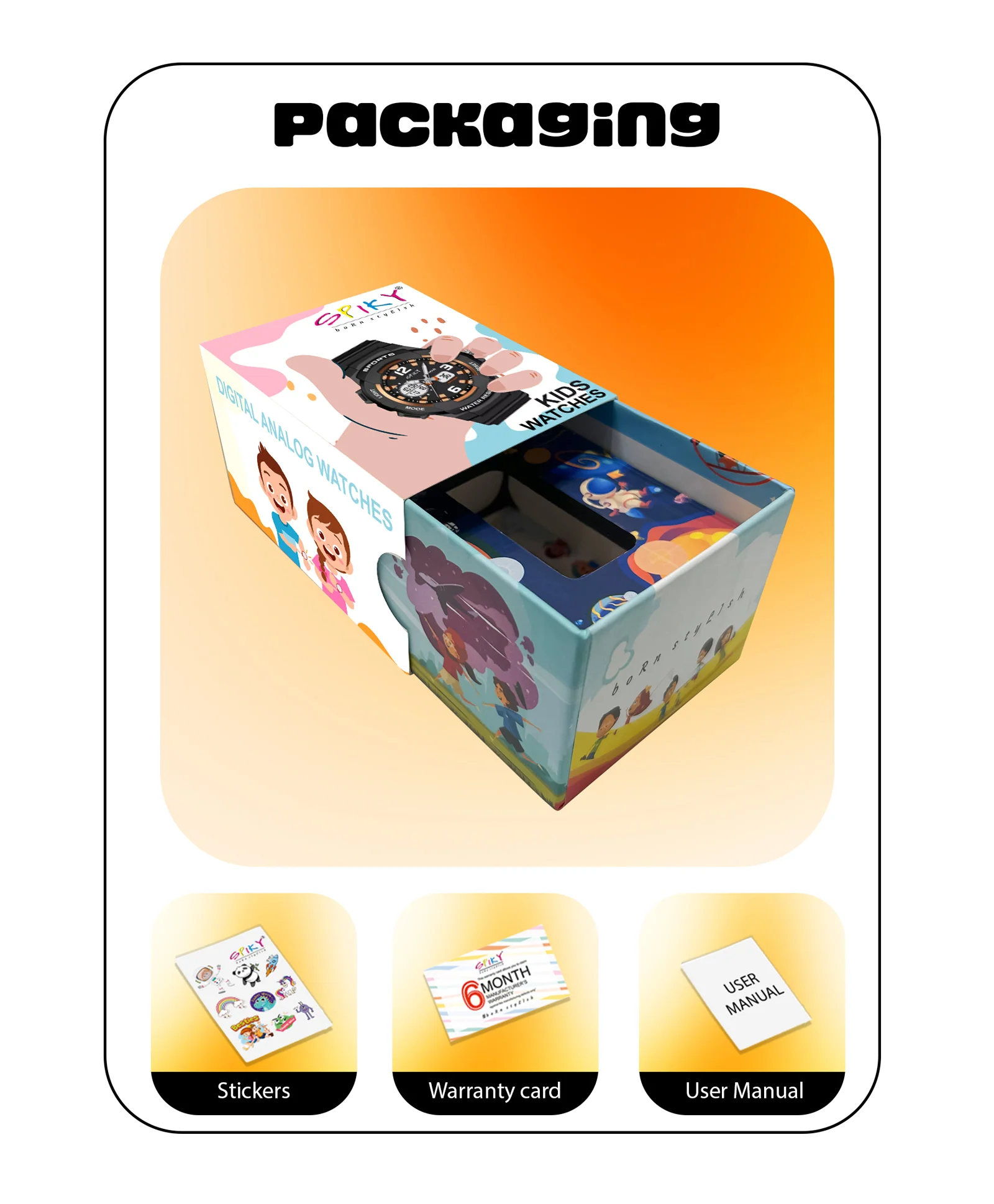 Spiky Eva2 Round Digital Kids Sports Watch - Blue - Image 22