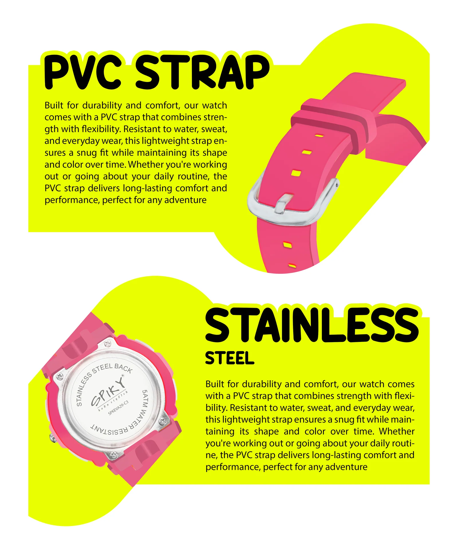 Spiky Eva29 Round Digital Sports Diving Watch - Image 11