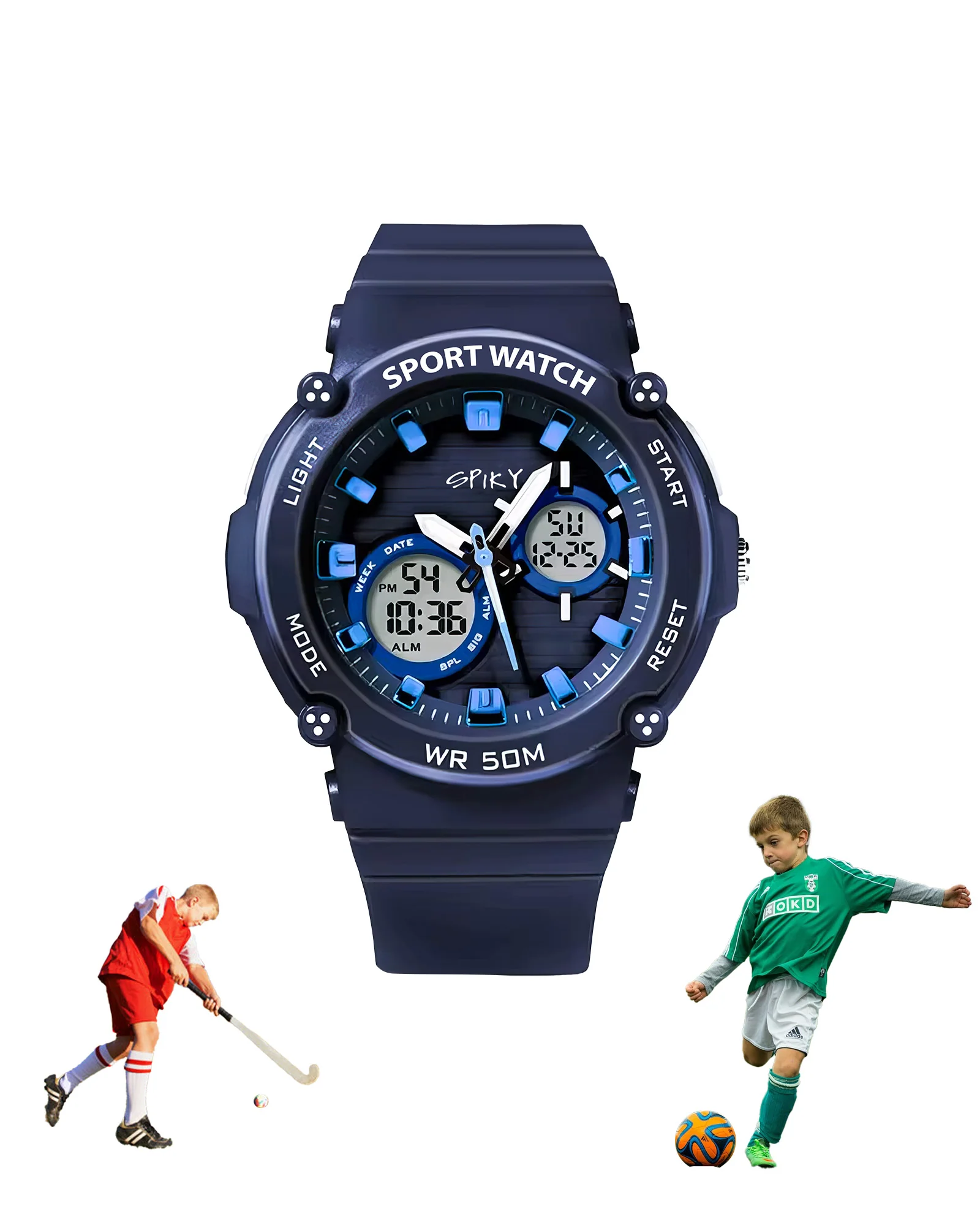 Spiky Eva29 Round Digital Sports Diving Watch - Image 14