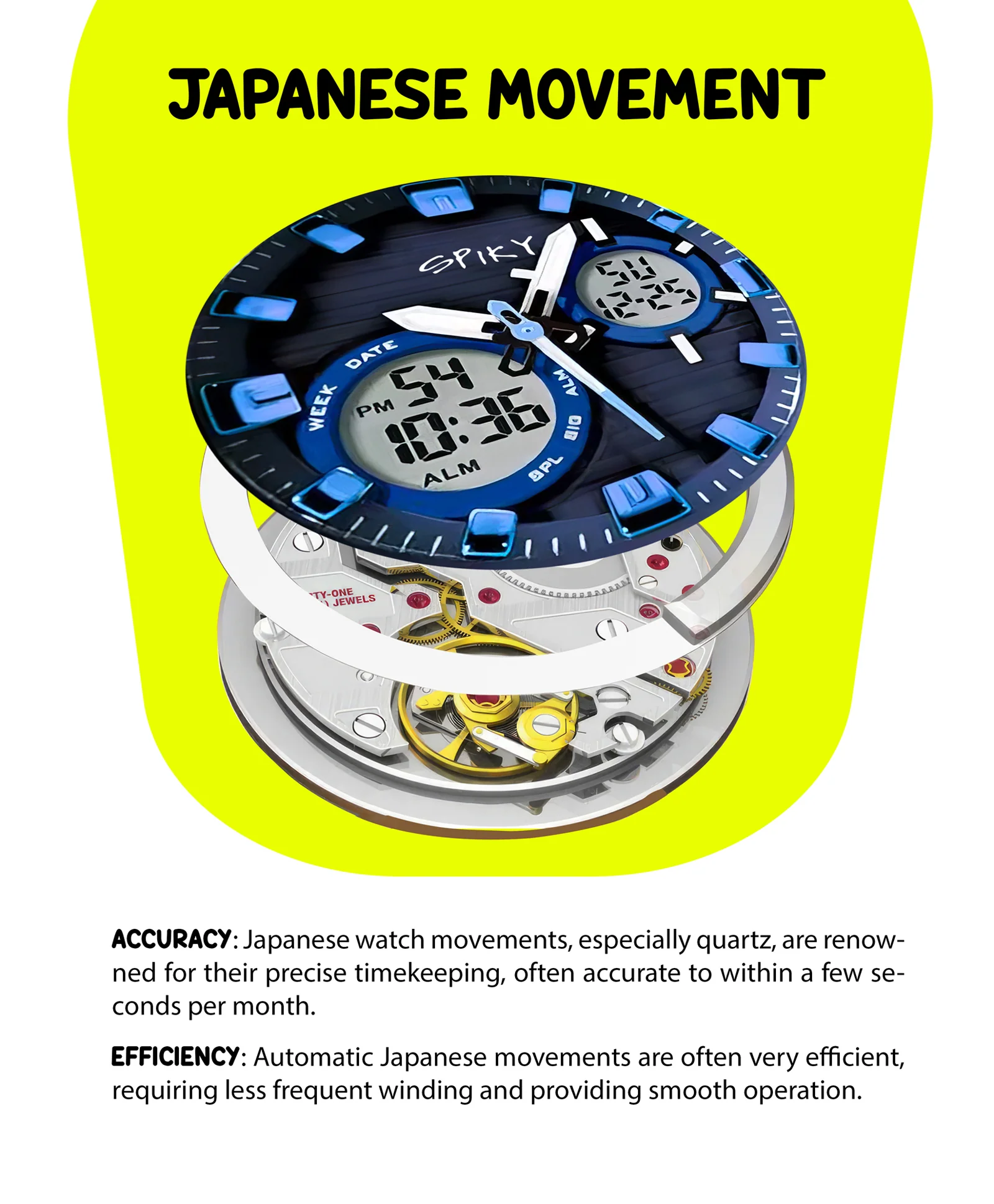 Spiky Eva29 Round Digital Sports Diving Watch - Image 21
