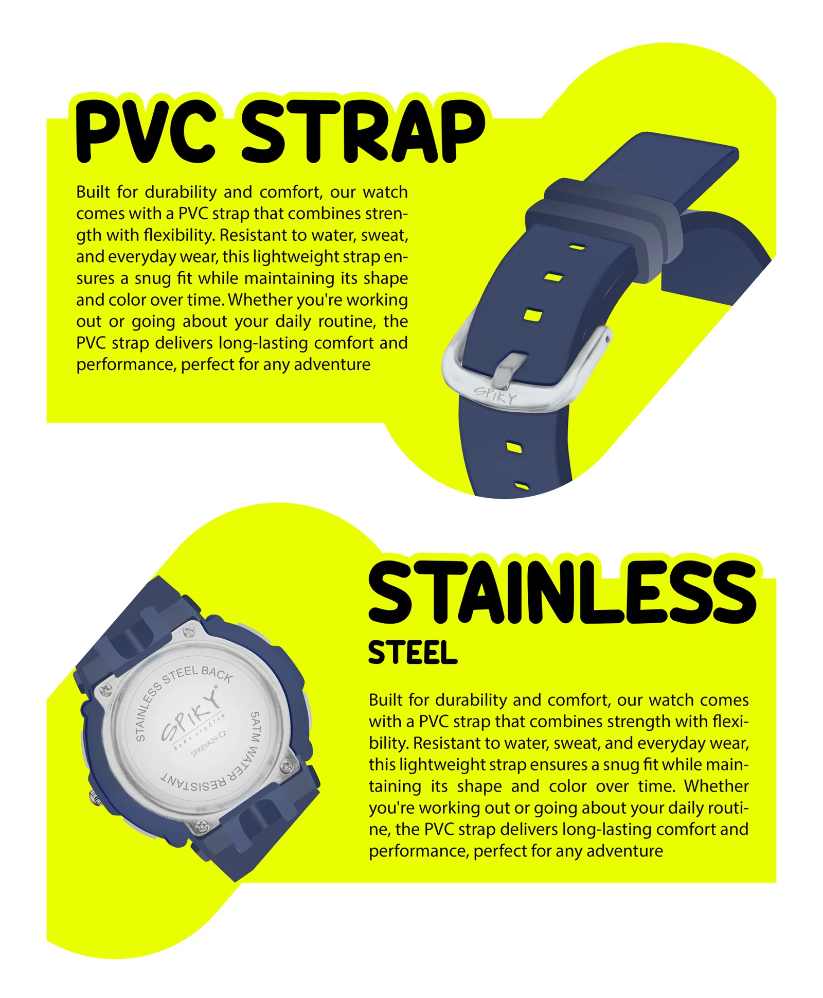 Spiky Eva29 Round Digital Sports Diving Watch - Image 24