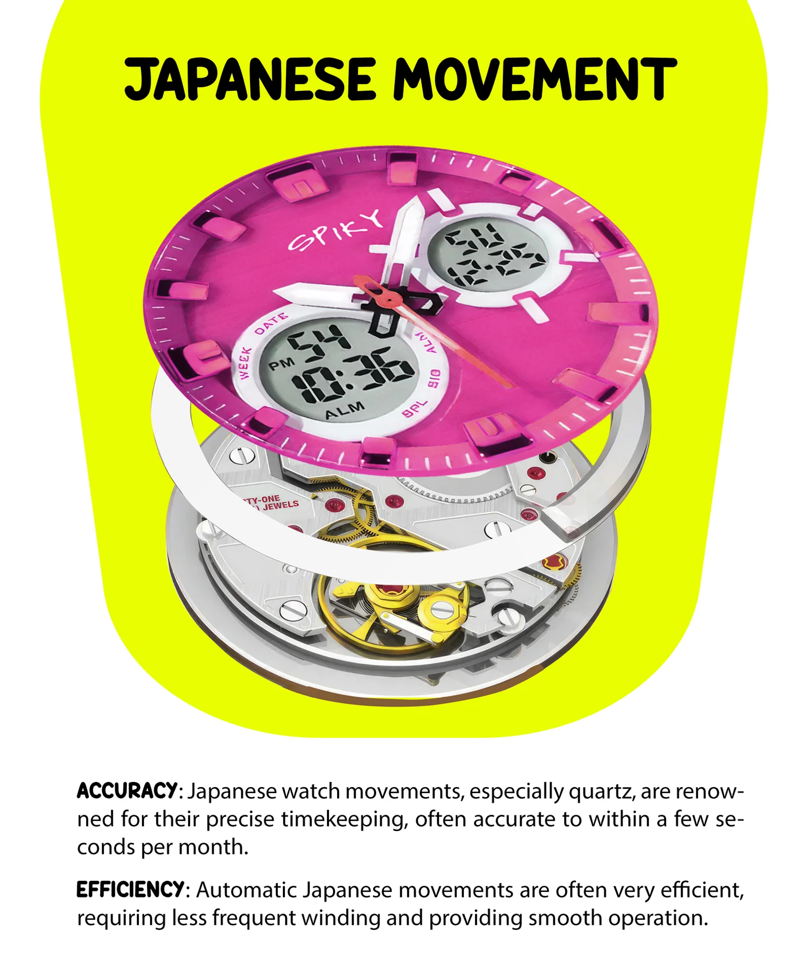 Spiky Eva29 Round Digital Sports Diving Watch - Image 8