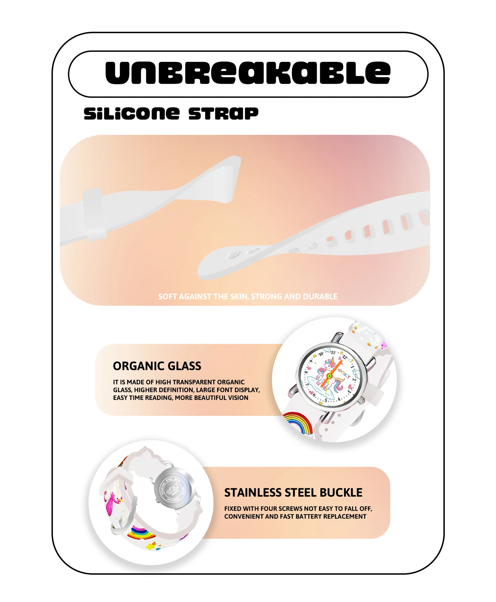 Spiky Eva9 Round Unicorn Strap Analog Watch - Image 40