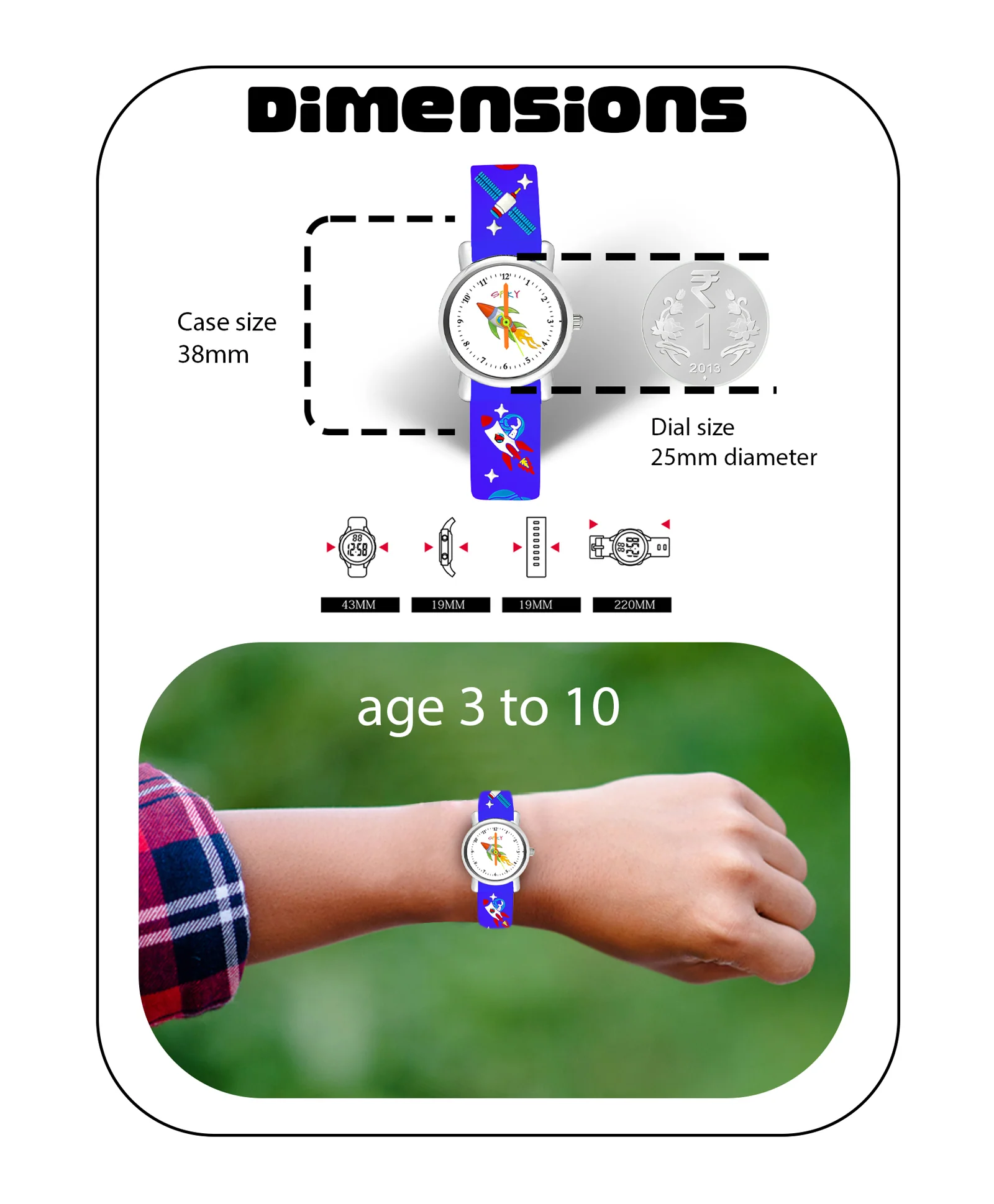 Spiky Eva9 Round Unicorn Strap Analog Watch - Image 13