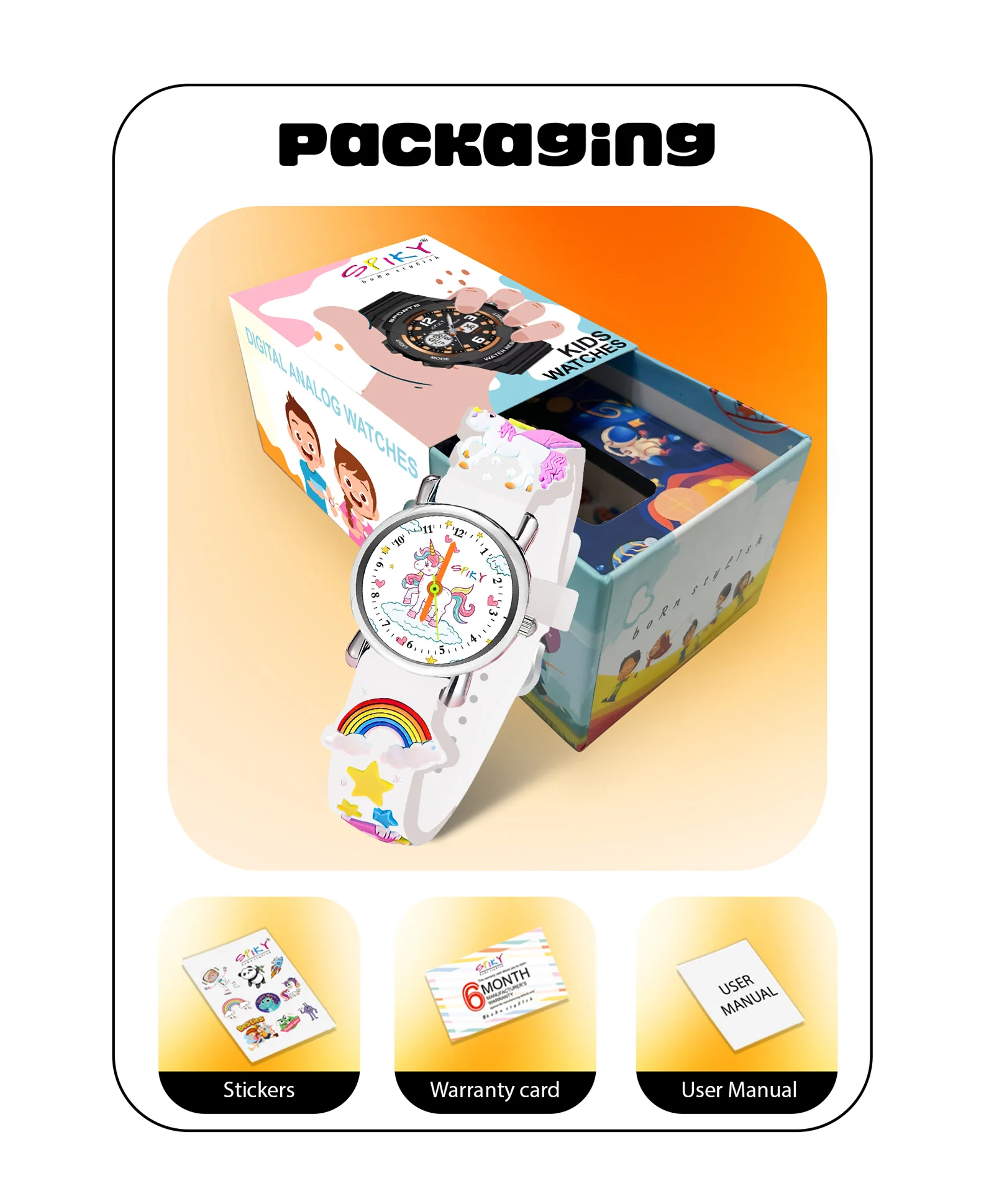 Spiky Eva9 Round Unicorn Strap Analog Watch - Image 42