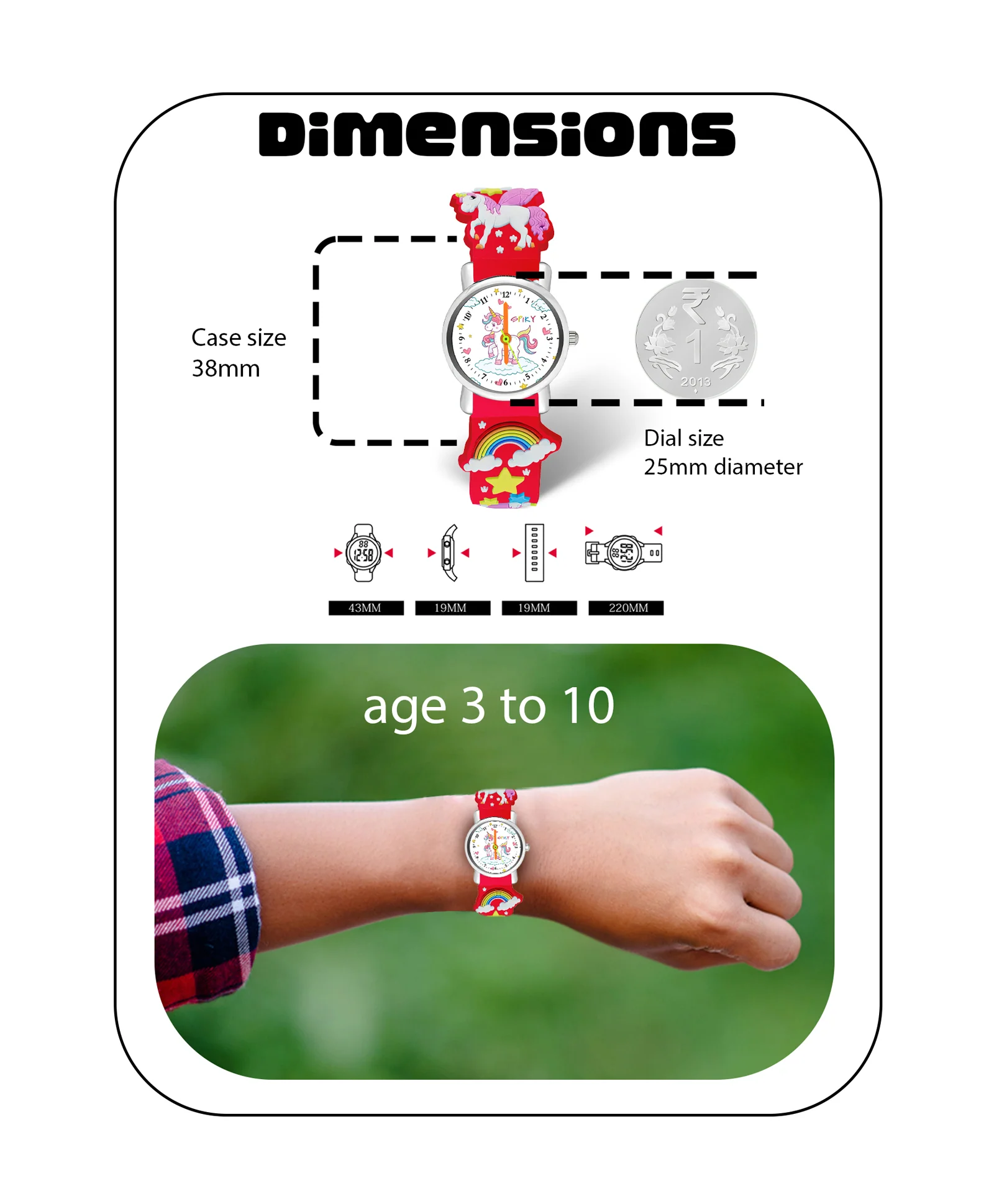 Spiky Eva9 Round Unicorn Strap Analog Watch - Image 45