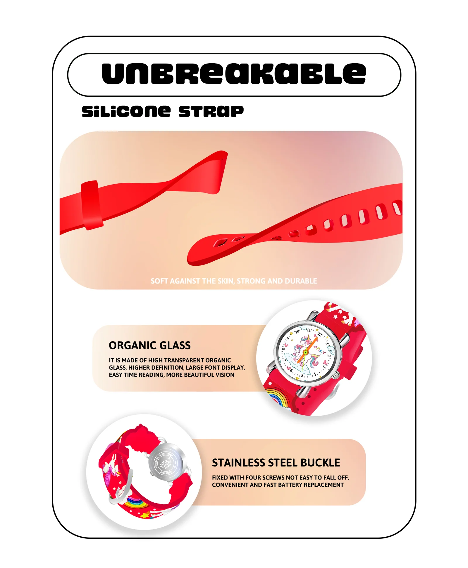 Spiky Eva9 Round Unicorn Strap Analog Watch - Image 50