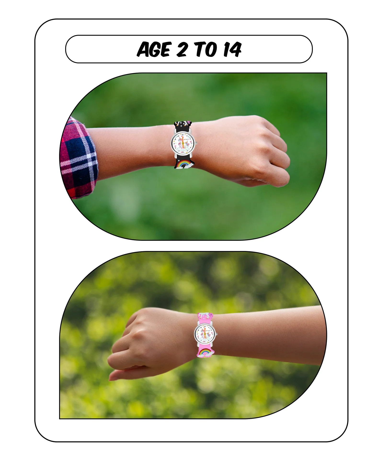 Spiky Round Unicorn Strap Analog Watch Combo - Image 3