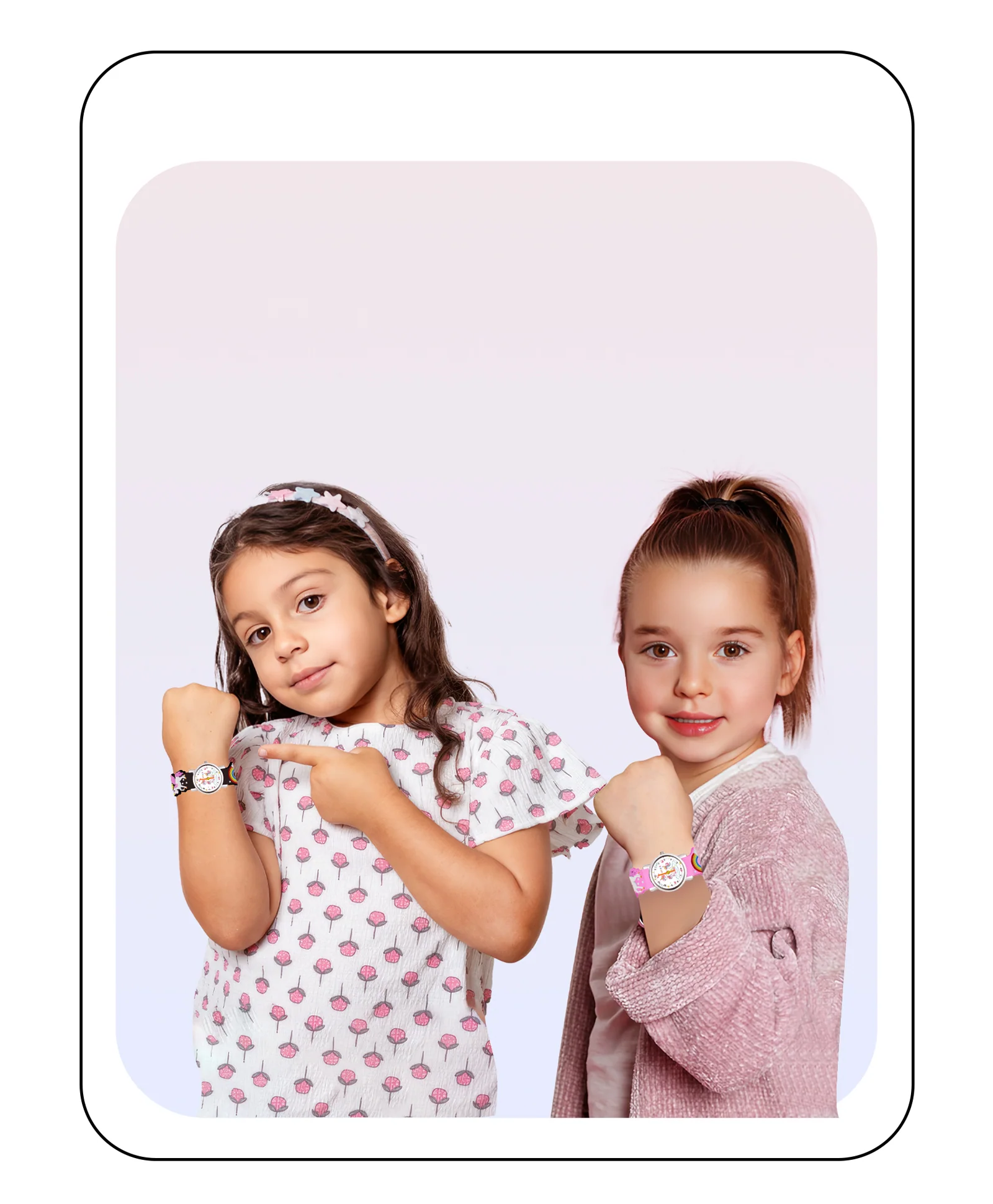 Spiky Round Unicorn Strap Analog Watch Combo - Image 4