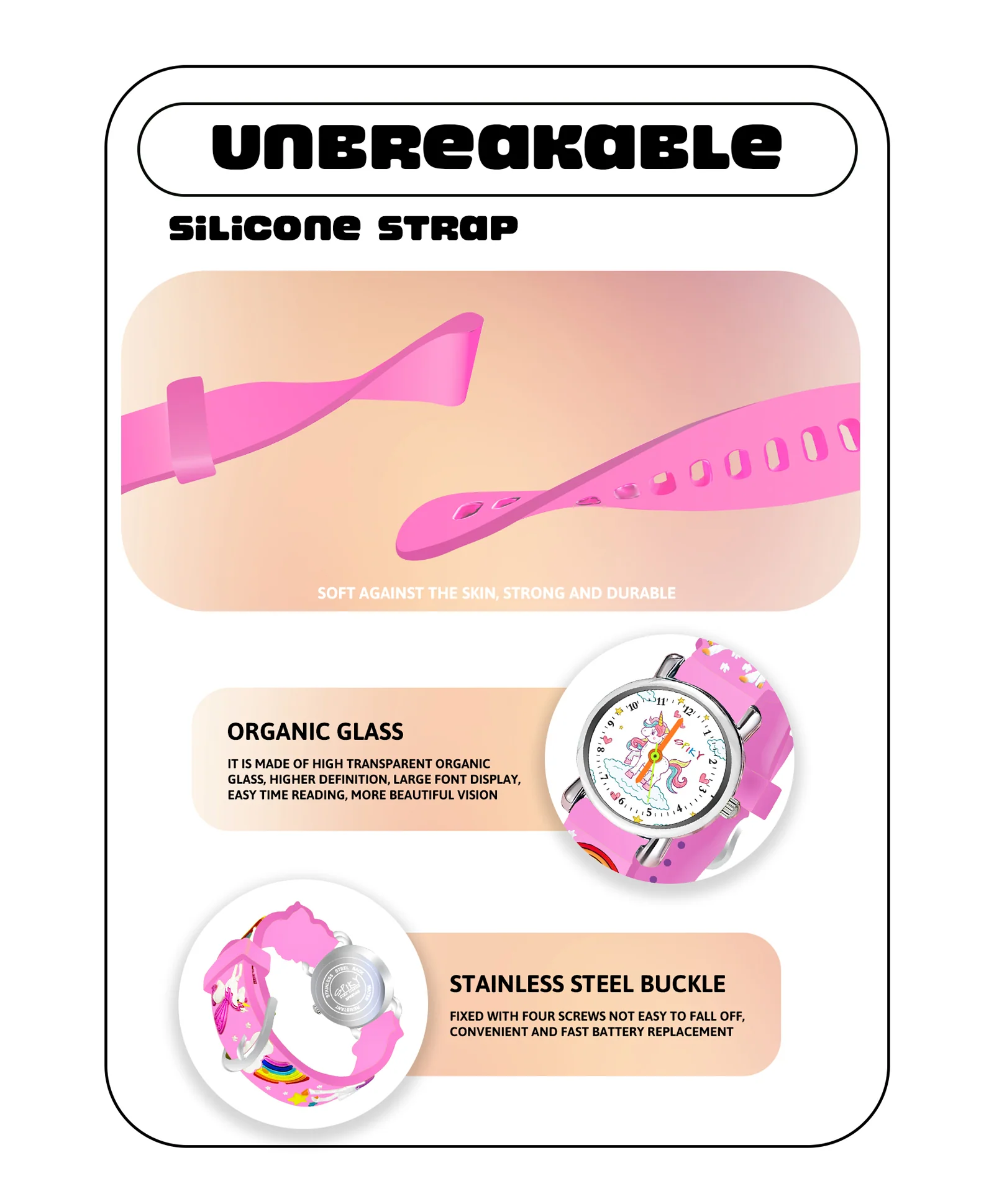 Spiky Eva9 Round Unicorn Strap Analog Watch - Image 20