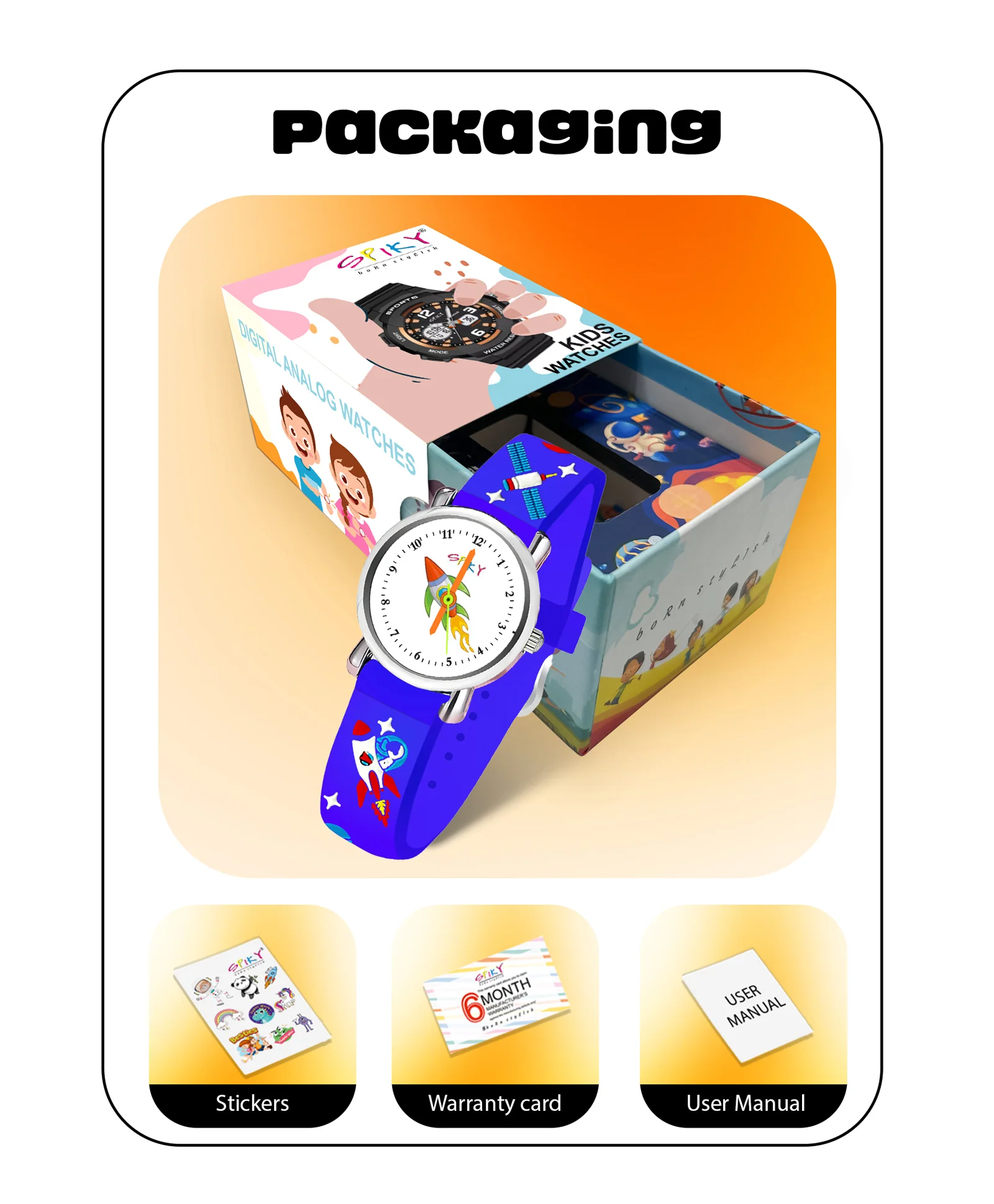 Spiky Eva9 Round Unicorn Strap Analog Watch - Image 62