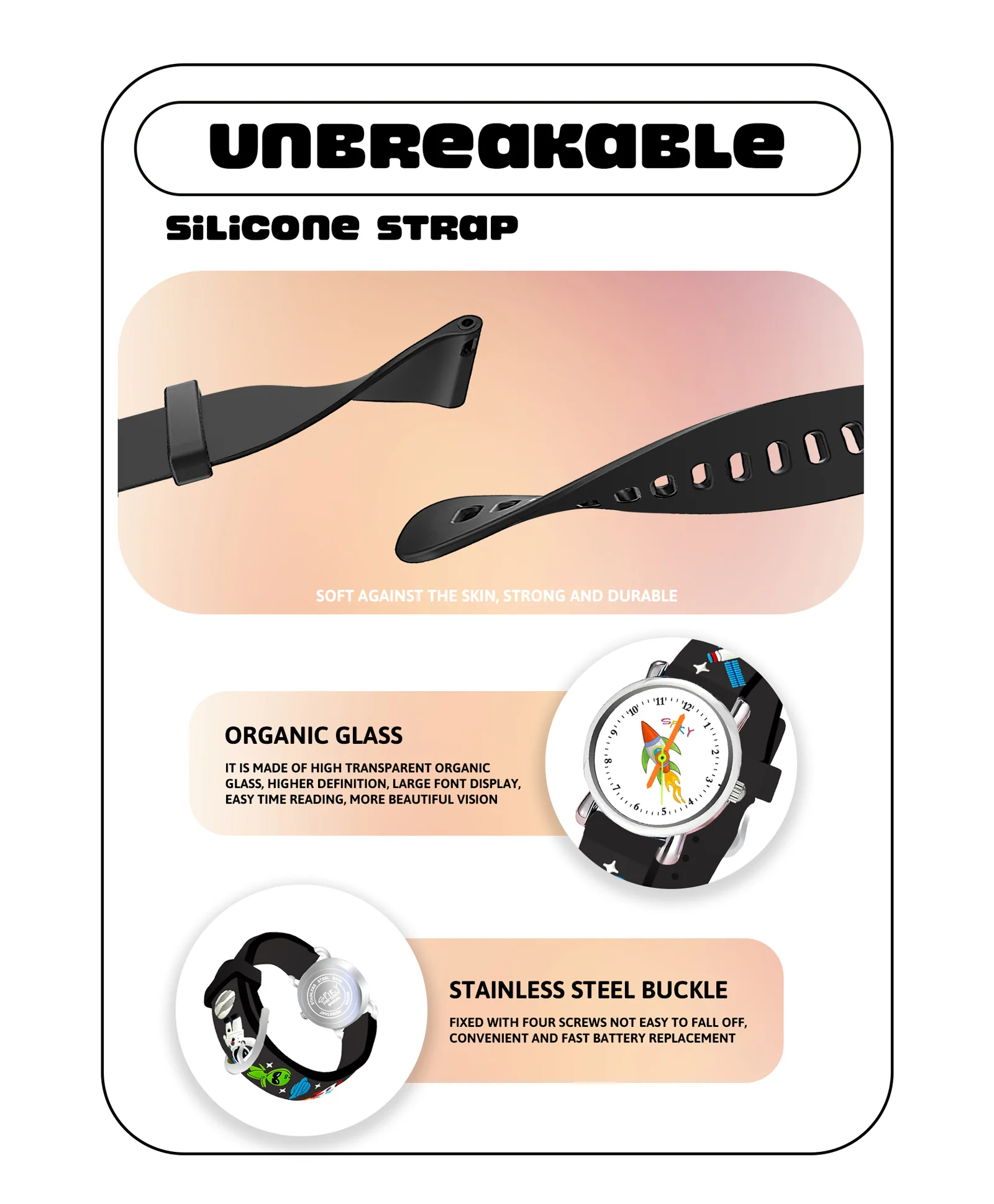 Spiky Eva9 Round Unicorn Strap Analog Watch - Image 70