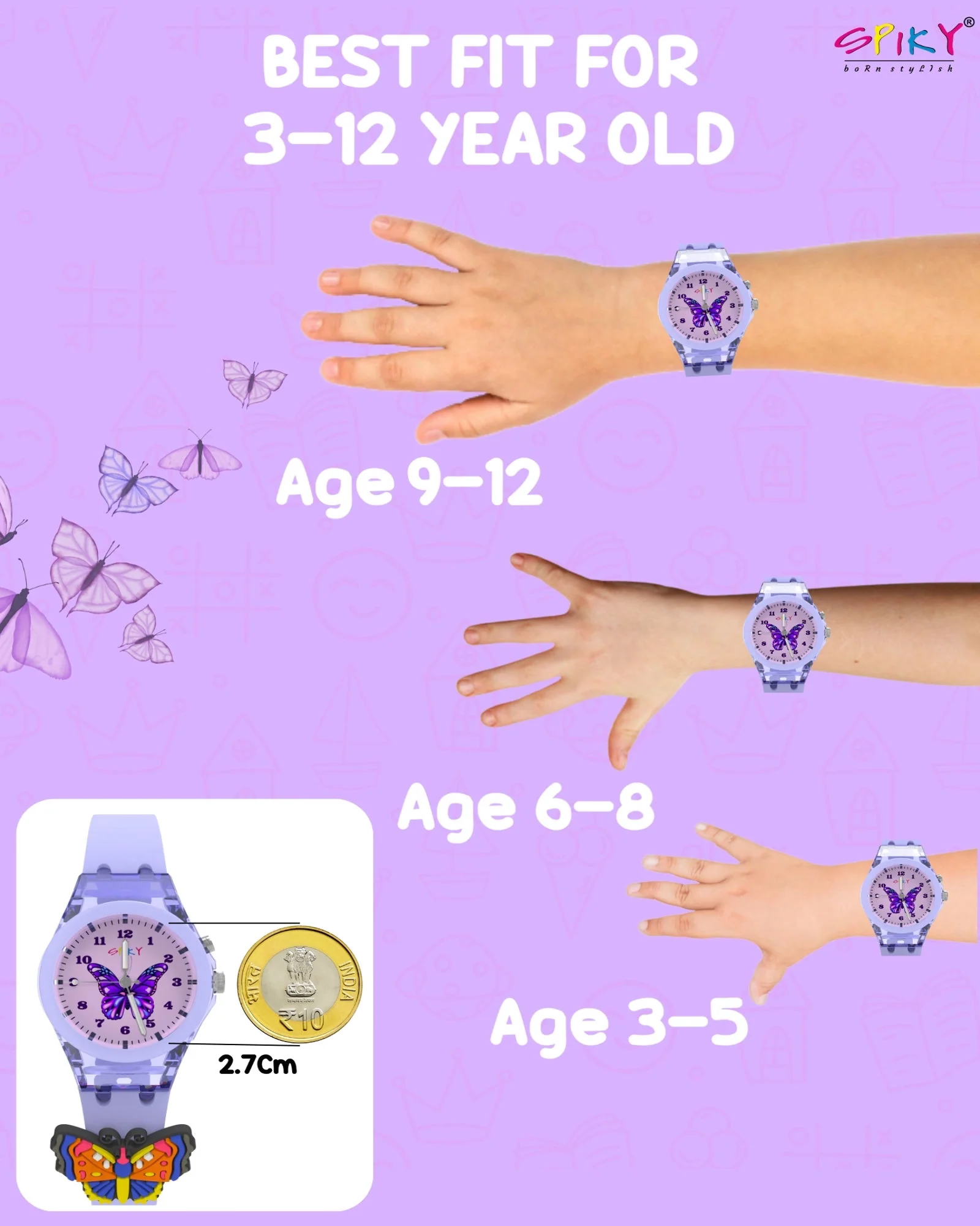 Spiky 3D Rabbit Cartoon Analog Light Watch for Kids - Image 38