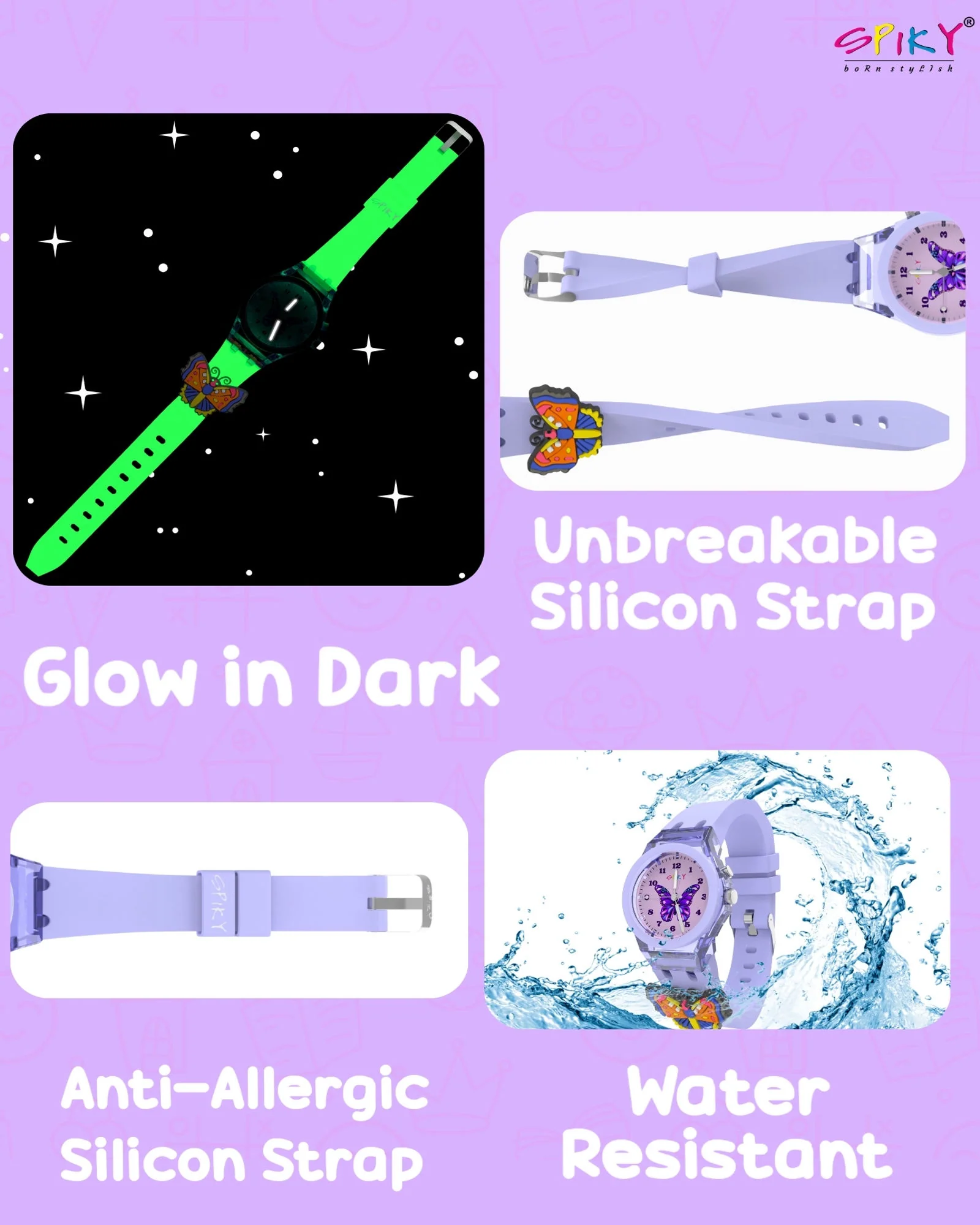 Spiky 3D Rabbit Cartoon Analog Light Watch for Kids - Image 41