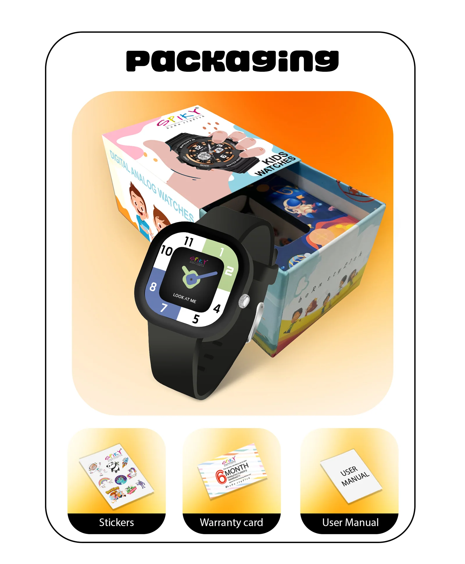 Spiky Eva10 Square Analog Watch for Kids - Image 22