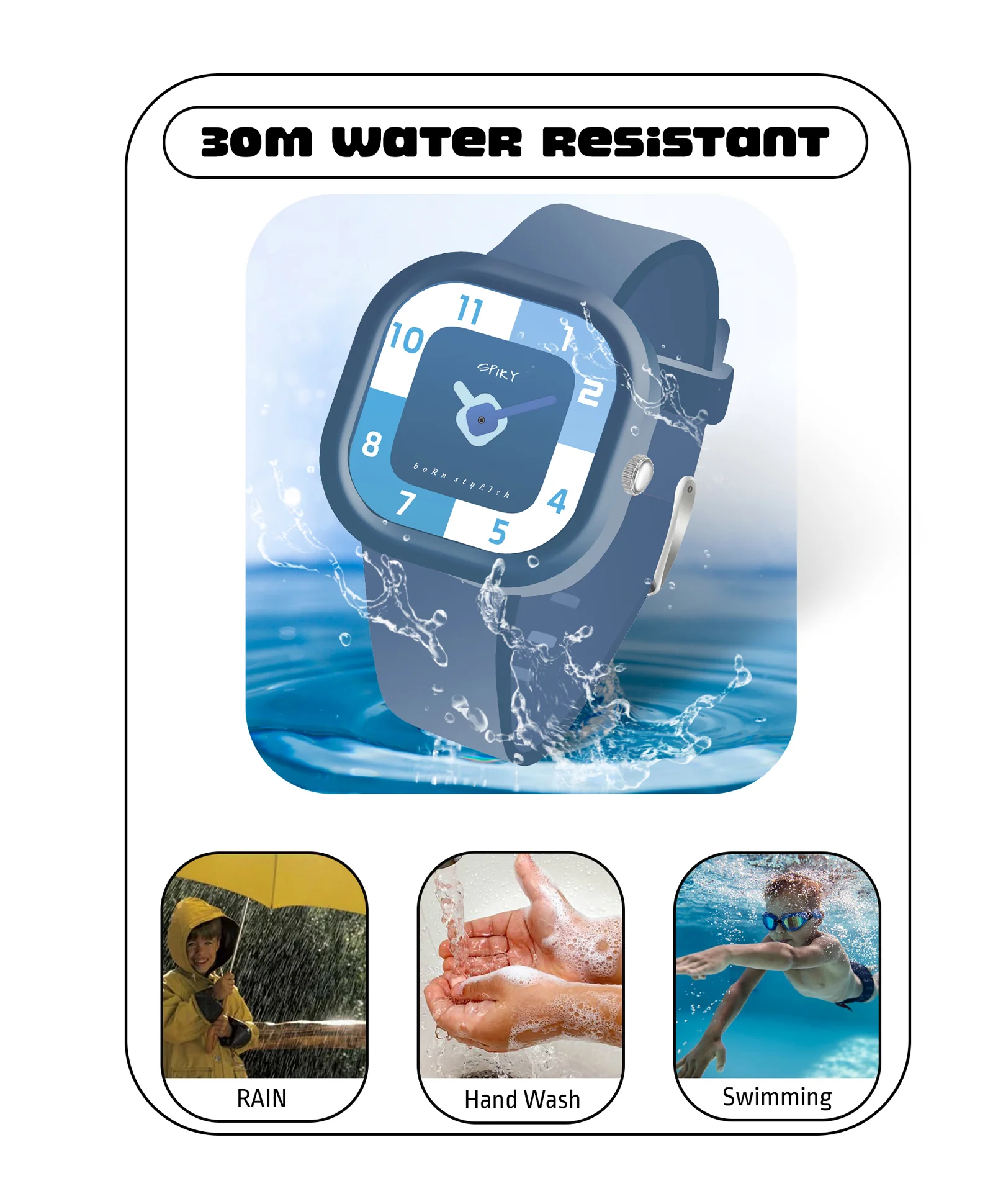 Spiky Eva10 Square Analog Watch for Kids - Image 28