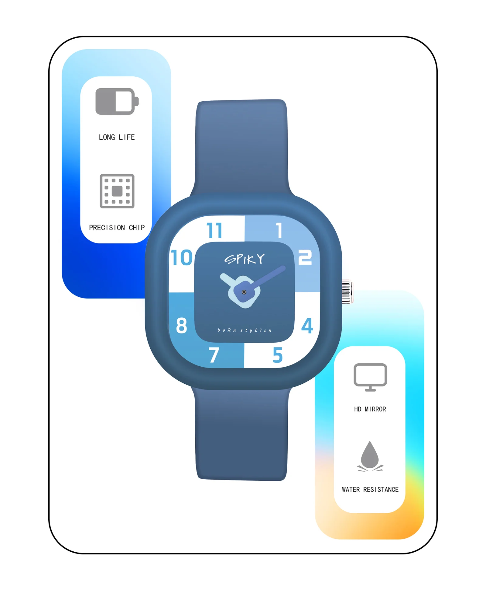 Spiky Eva10 Square Analog Watch for Kids - Image 29