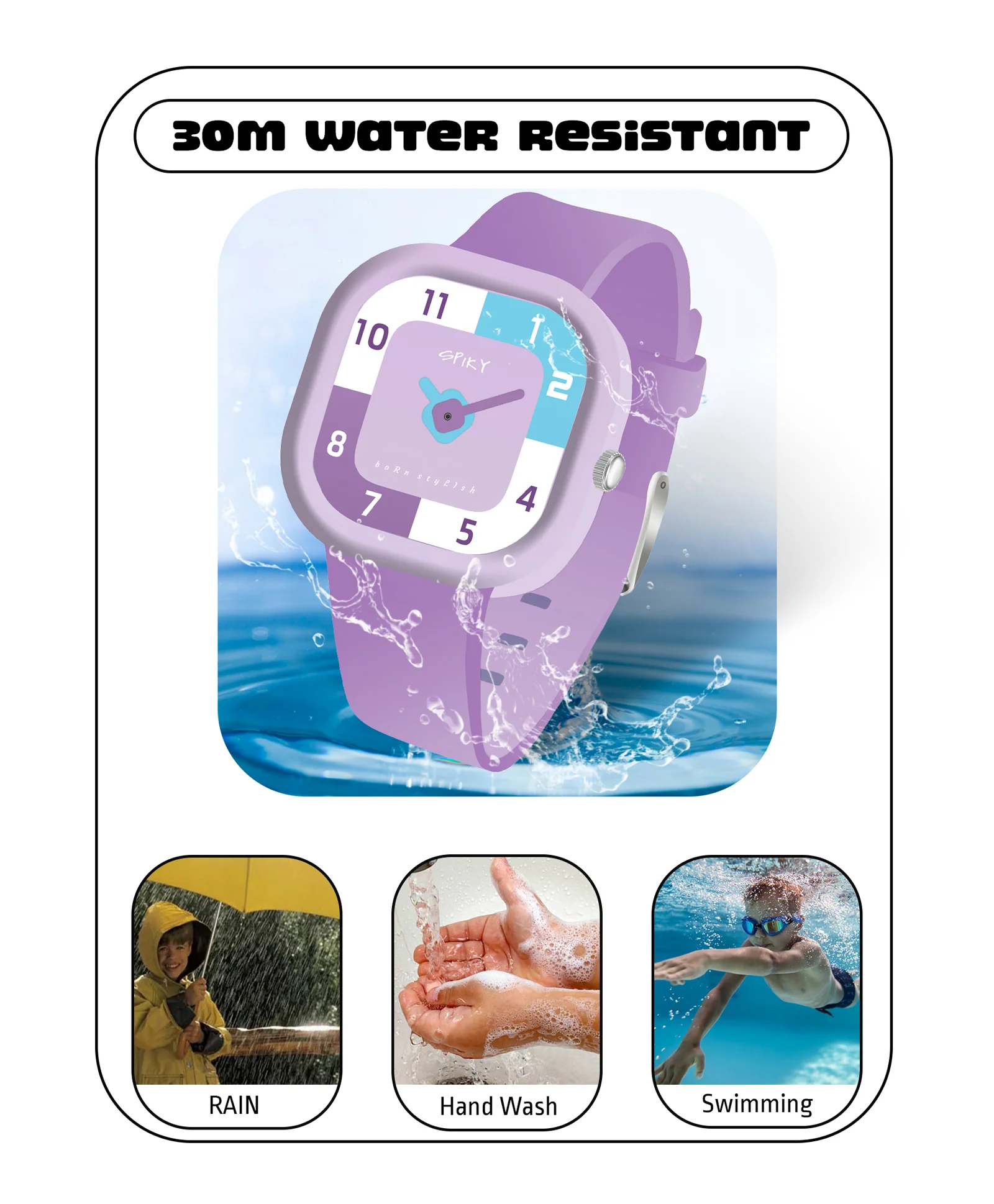 Spiky Eva10 Square Analog Watch for Kids - Image 39