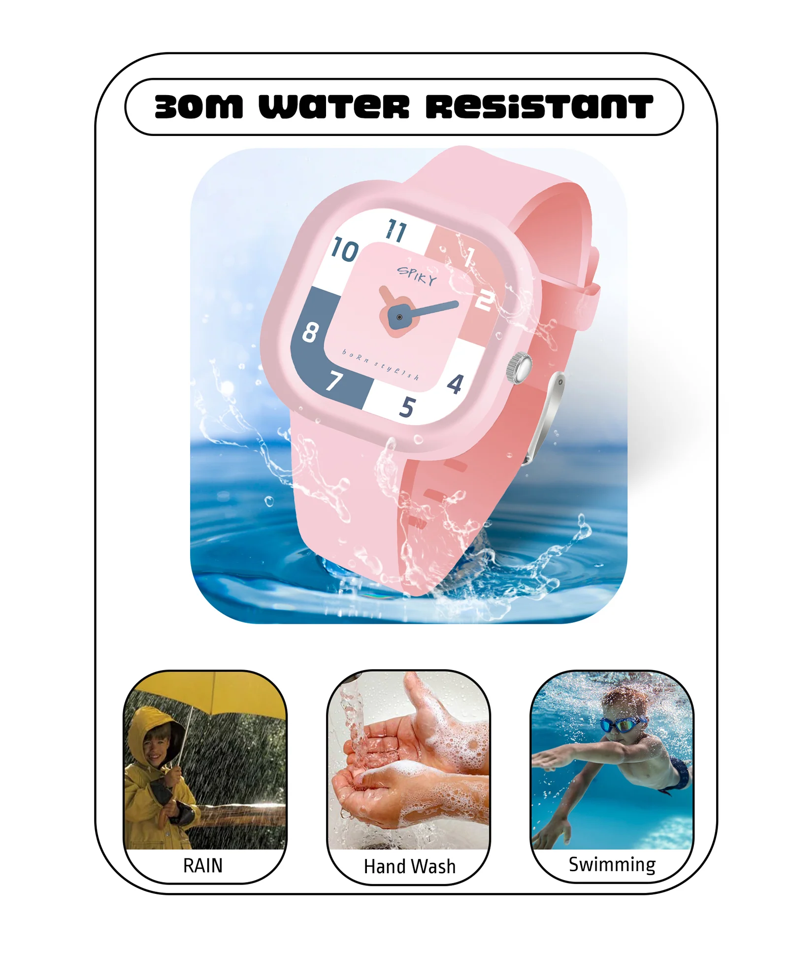 Spiky Eva10 Square Analog Watch for Kids - Image 6