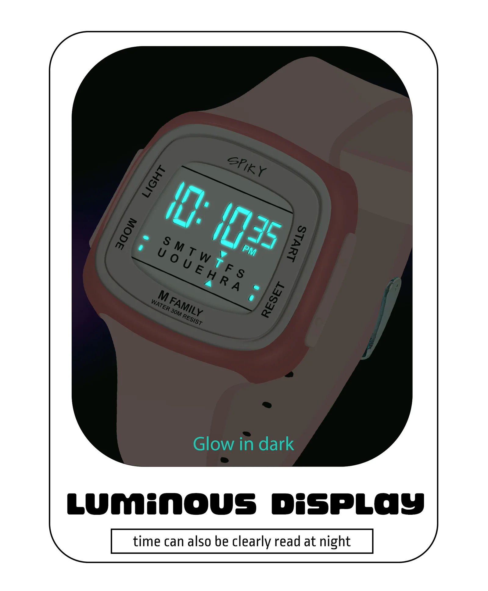 Spiky Eva16 Unique Square Digital Watch for Kids - Image 25