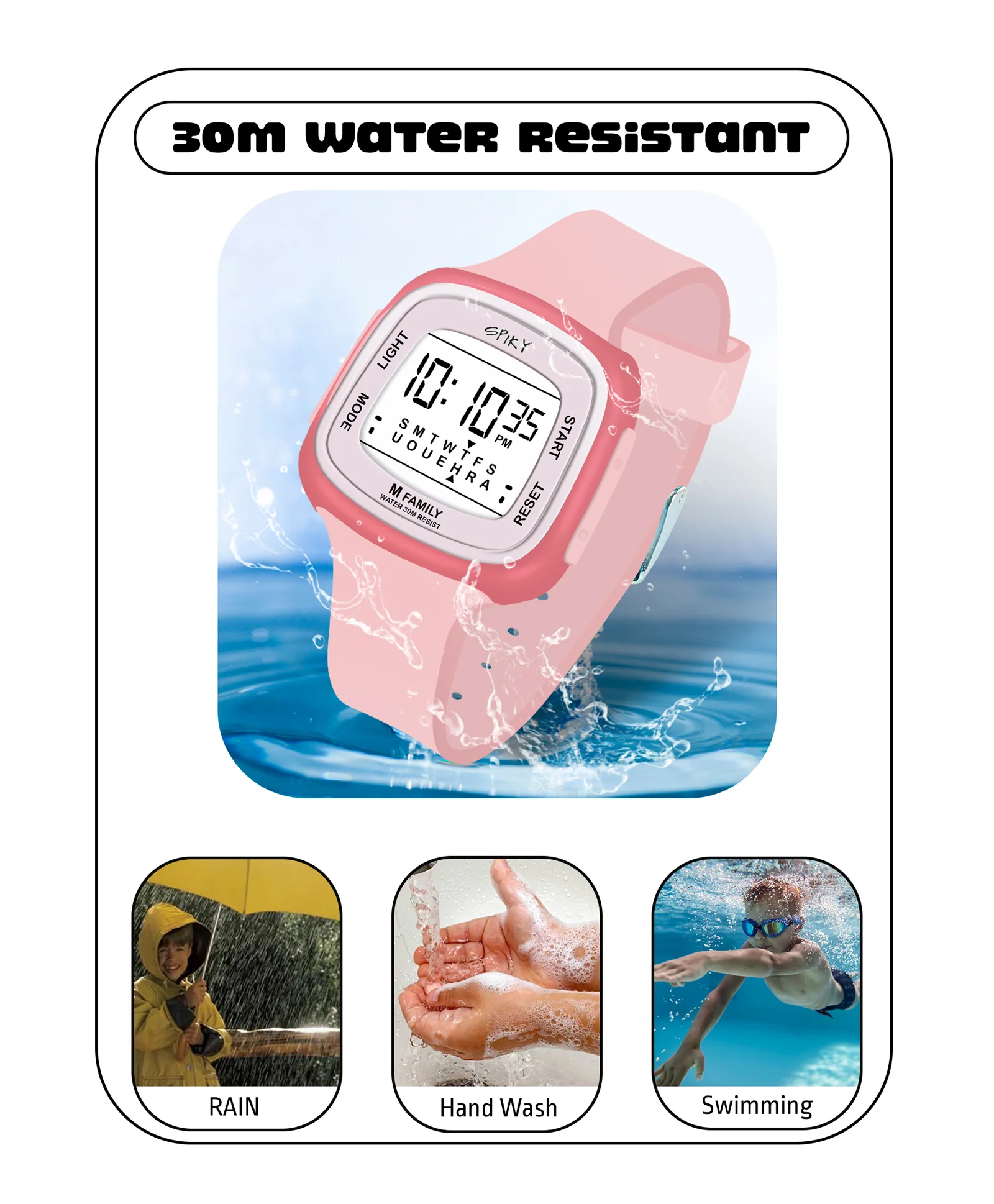 Spiky Eva16 Unique Square Digital Watch for Kids - Image 28