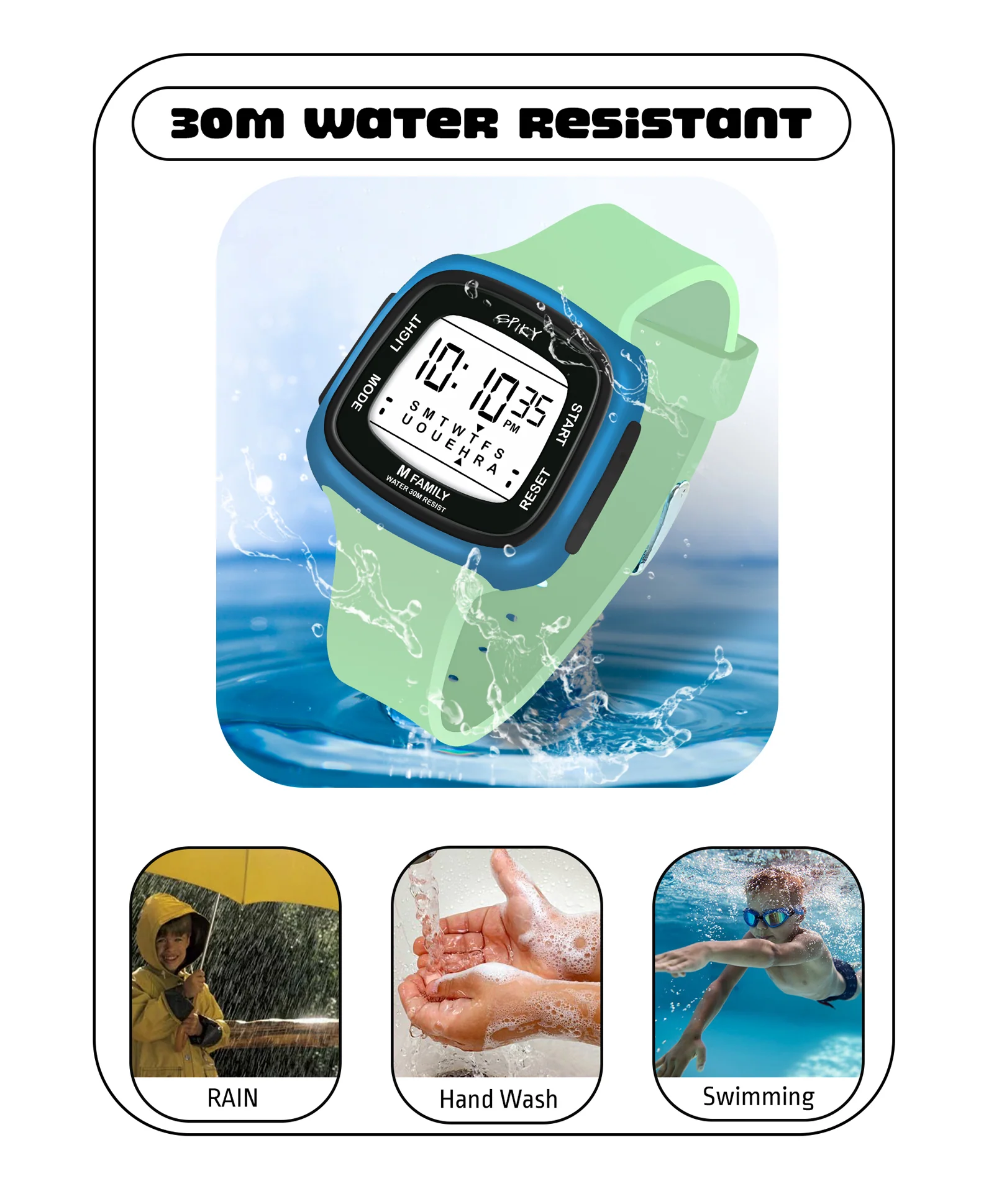 Spiky Eva16 Unique Square Digital Watch for Kids - Image 28